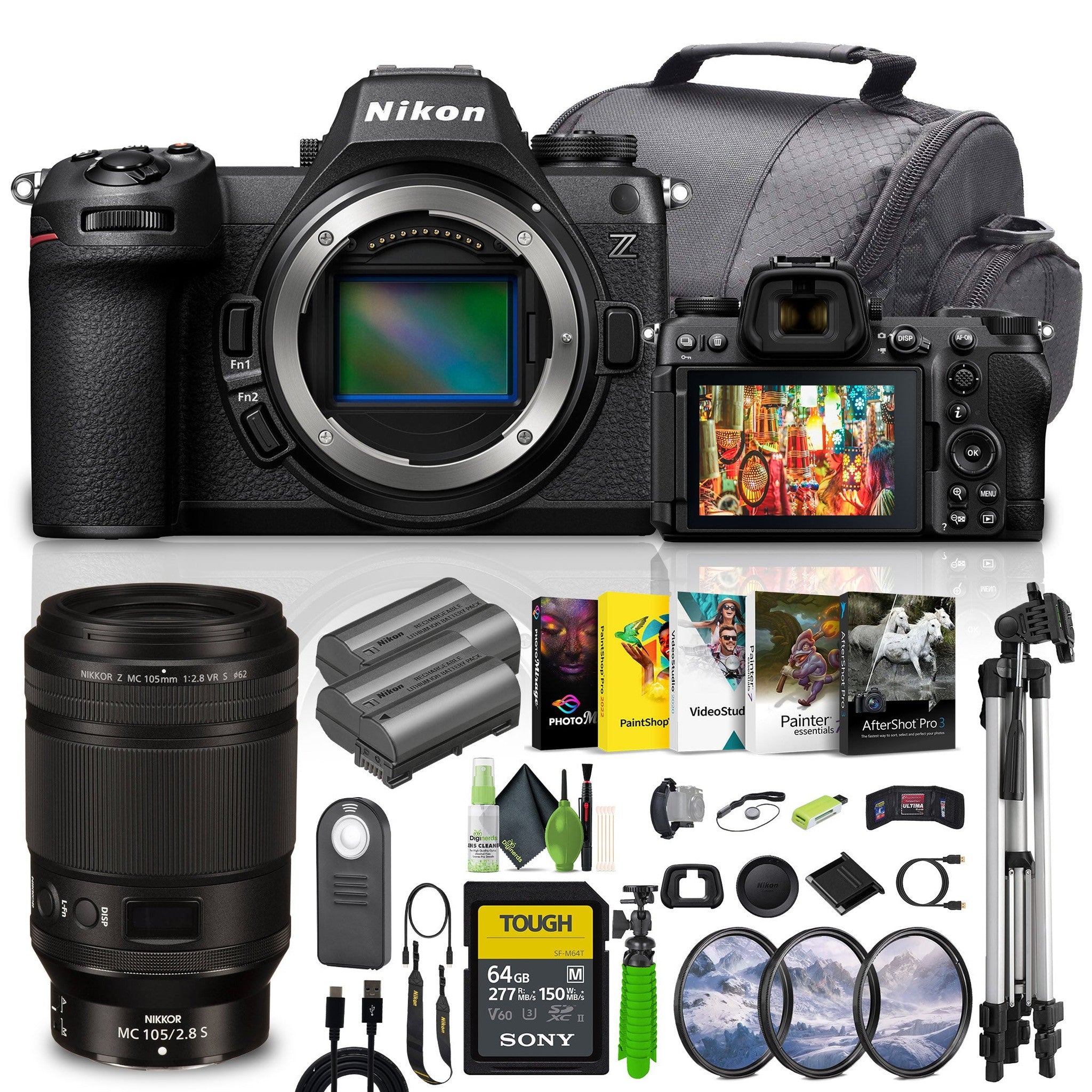 Nikon Z6III Mirrorless Camera + NIKKOR Z MC 105mm f/2.8 VR S Macro Lens Bundle Nikon