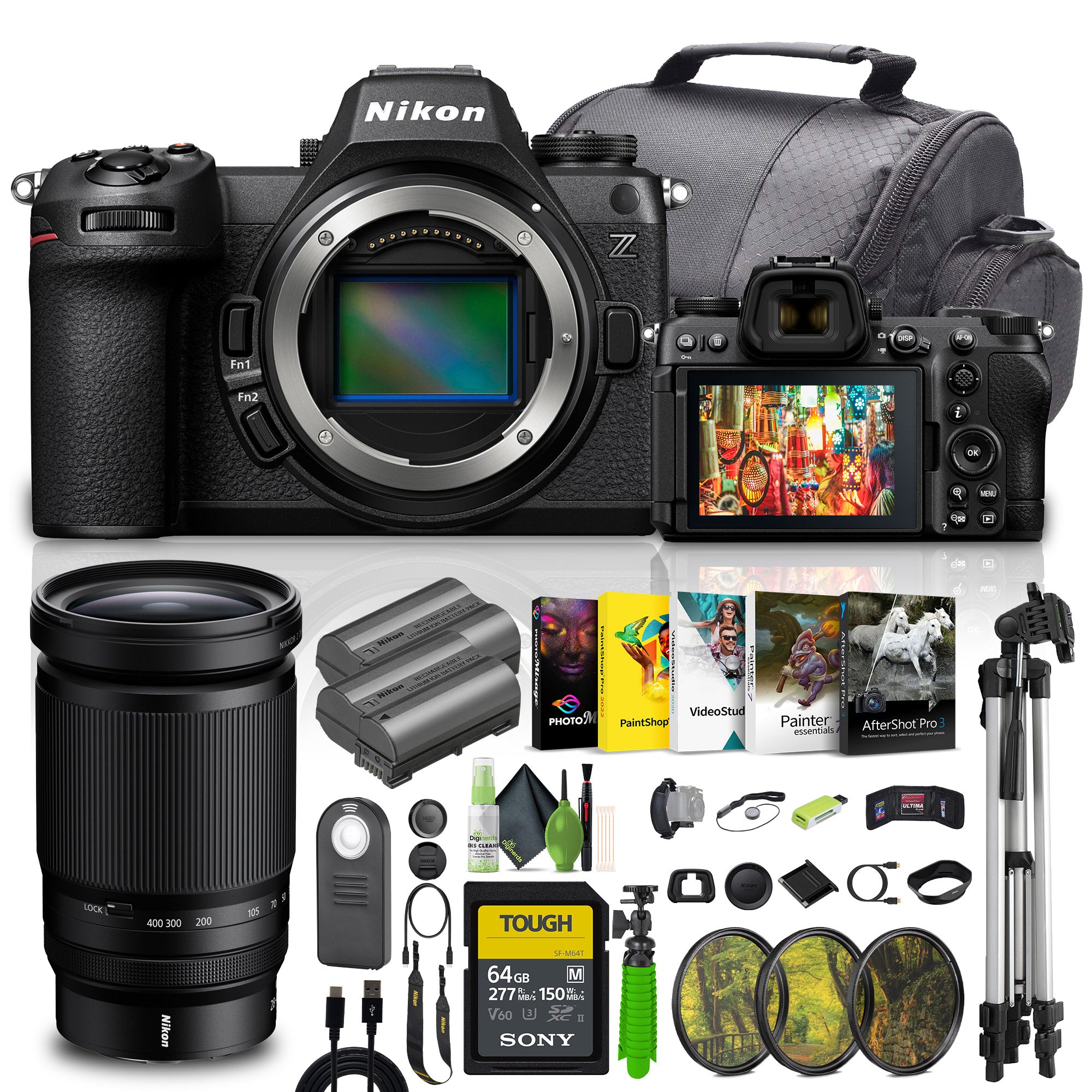 Nikon Z6III Mirrorless Camera + NIKKOR Z 28-400mm f/4-8 VR Lens + More- Bundle Nikon