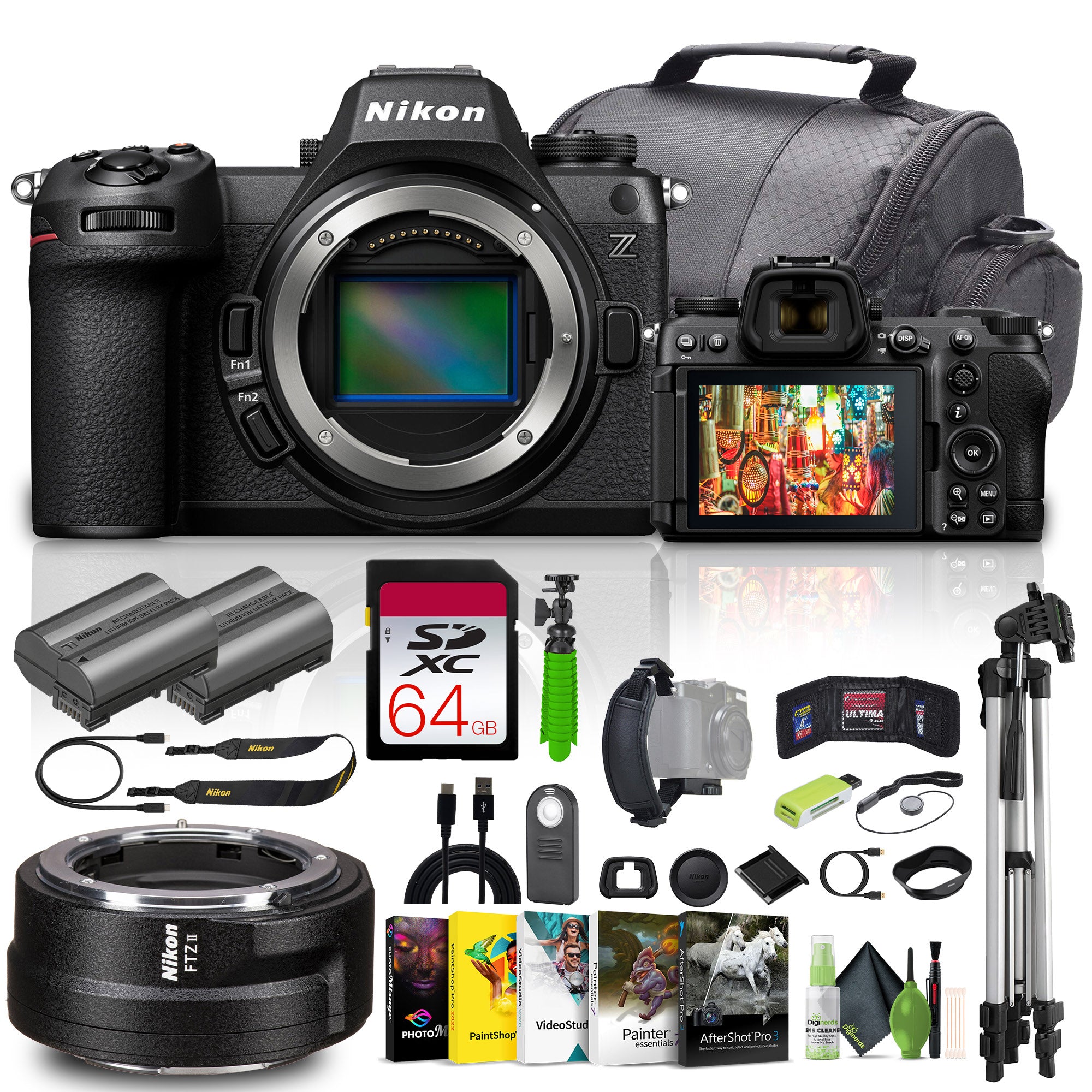 Nikon Z6 III Mirrorless Camera + FTZ II Mount Adapter + 64GB Memory Card -Bundle
