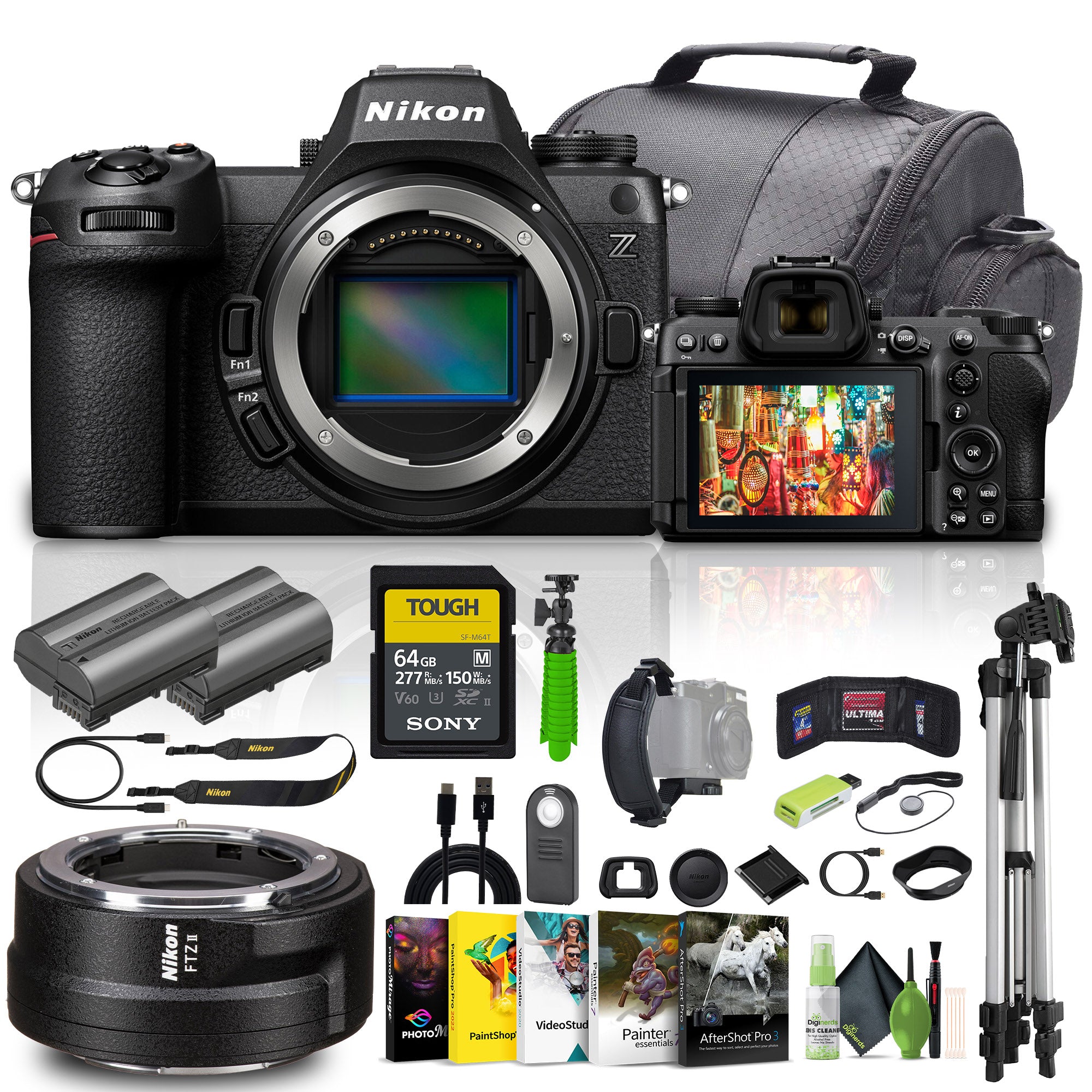 Nikon Z6 III Mirrorless Camera + FTZ II Mount Adapter + 64GB Memory Card -Bundle