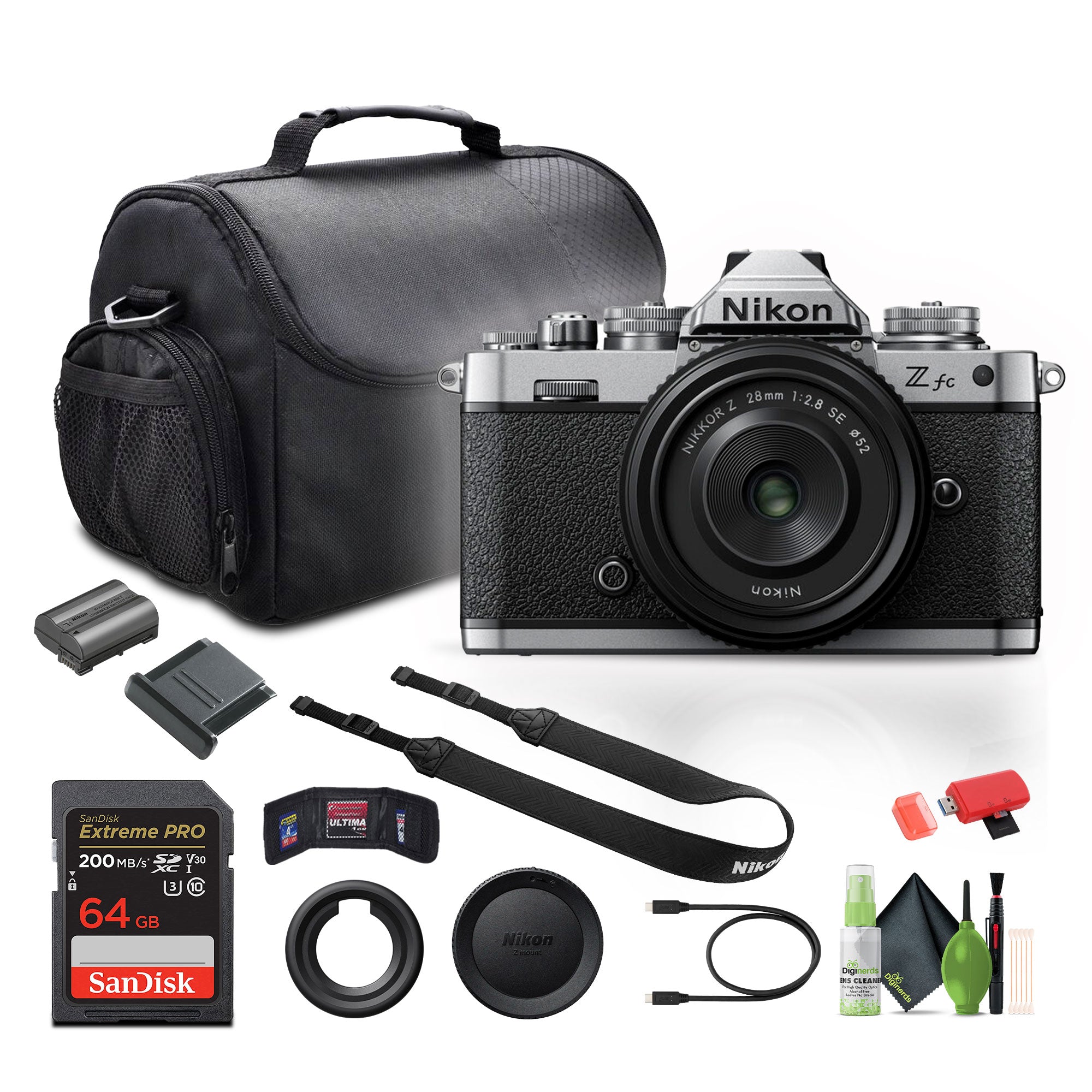 Nikon Z fc Mirrorless Digital Camera New With NIKKOR Z 28mm f/2.8 Black Bundle