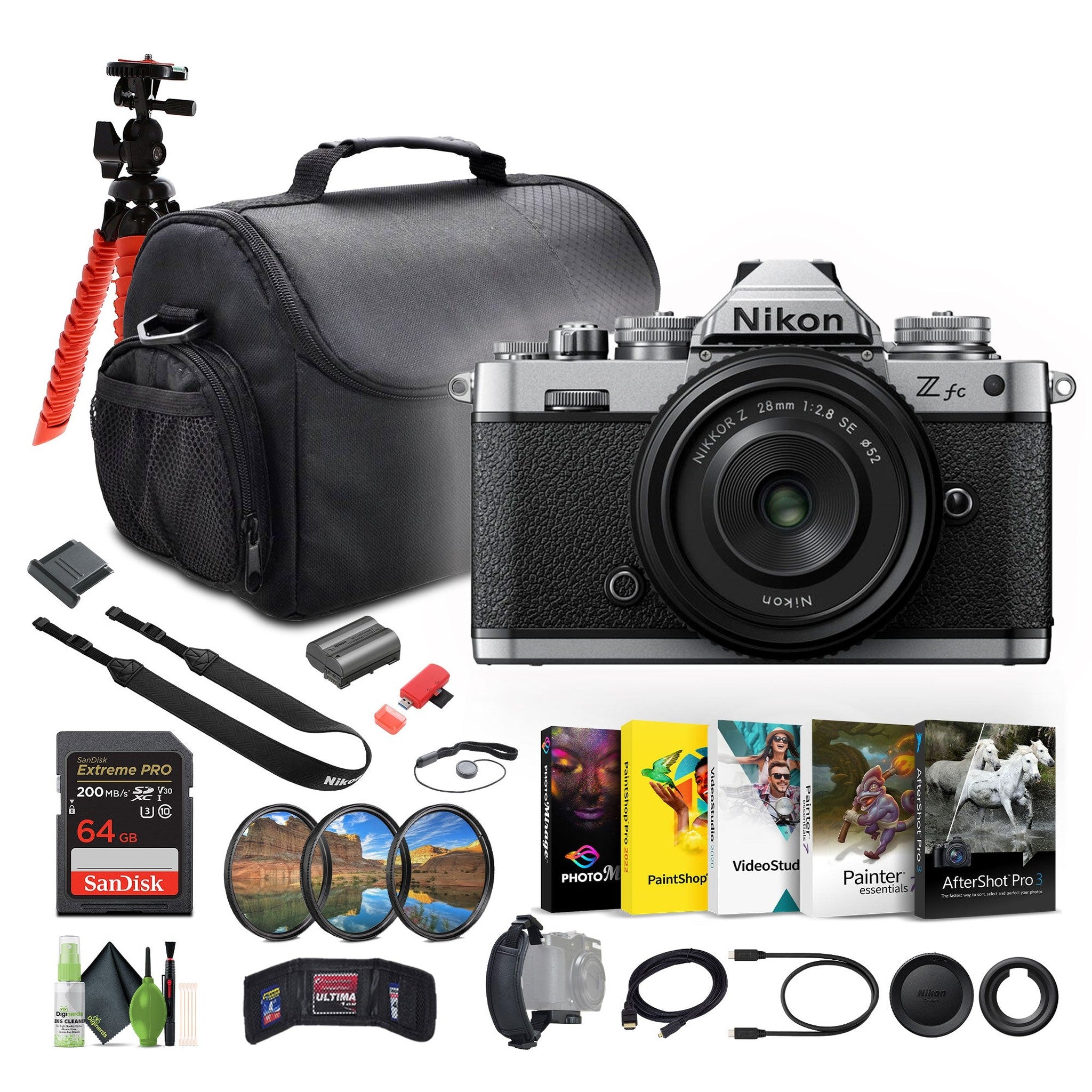 Nikon Z fc Mirrorless Digital Camera New + Z 28mm f/2.8 Bundle With Vlogging Tripod Nikon