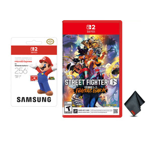 Nintendo STREET FIGHTER 6 Year 1-2 Fighters Edition - For Switch 2 Bundle With Samsung microSD Express Card 256GB + Microfiber Cleaning Cloth