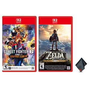 Nintendo STREET FIGHTER 6 Year 1-2 Fighters Edition + Nintendo The Legend of Zelda: Breath of the Wild Nintendo Switch 2 Edition + Microfiber Cleaning Cloth