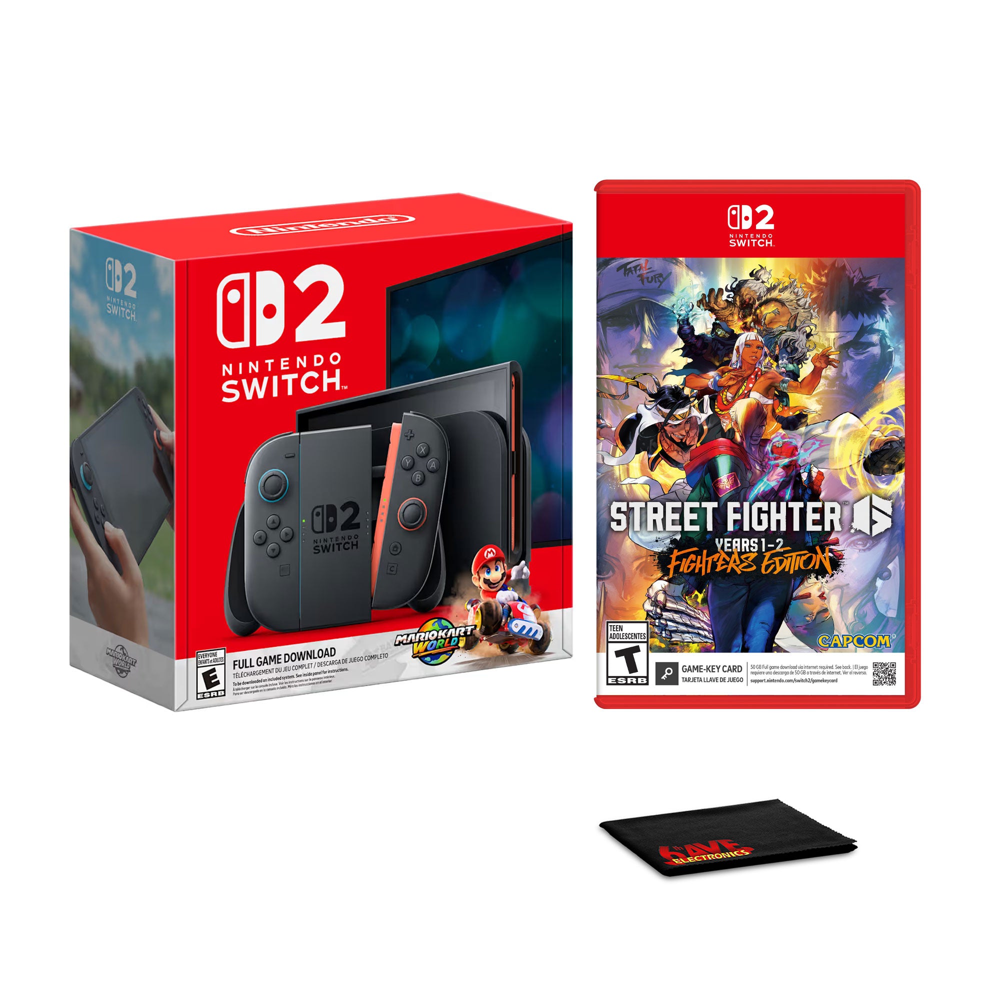 Nintendo Switch 2, Mario Kart World Bundle, STREET FIGHTER 6 Year 1-2, Bundle