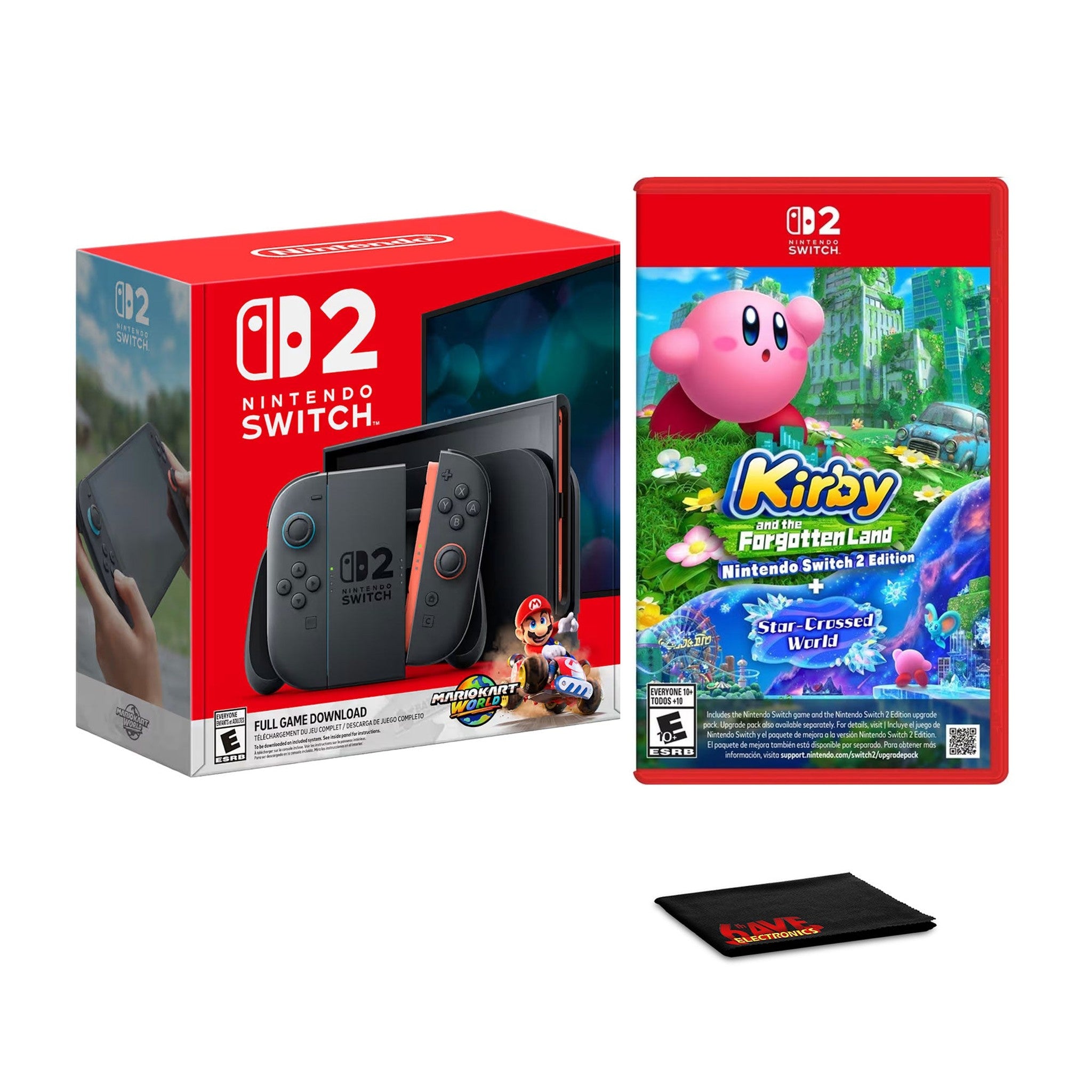 Nintendo Switch 2, Mario Kart World Bundle, Kirby and the Forgotten Land, Bundle