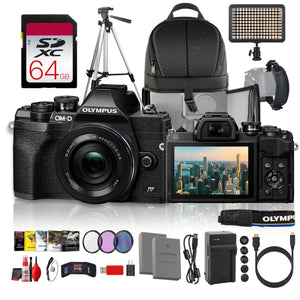 Olympus OM-D E-M10 Mark IV Mirrorless Digital Camera 20.3MP 4K WiFi Bluetooth with 14-42mm Lens Bundle