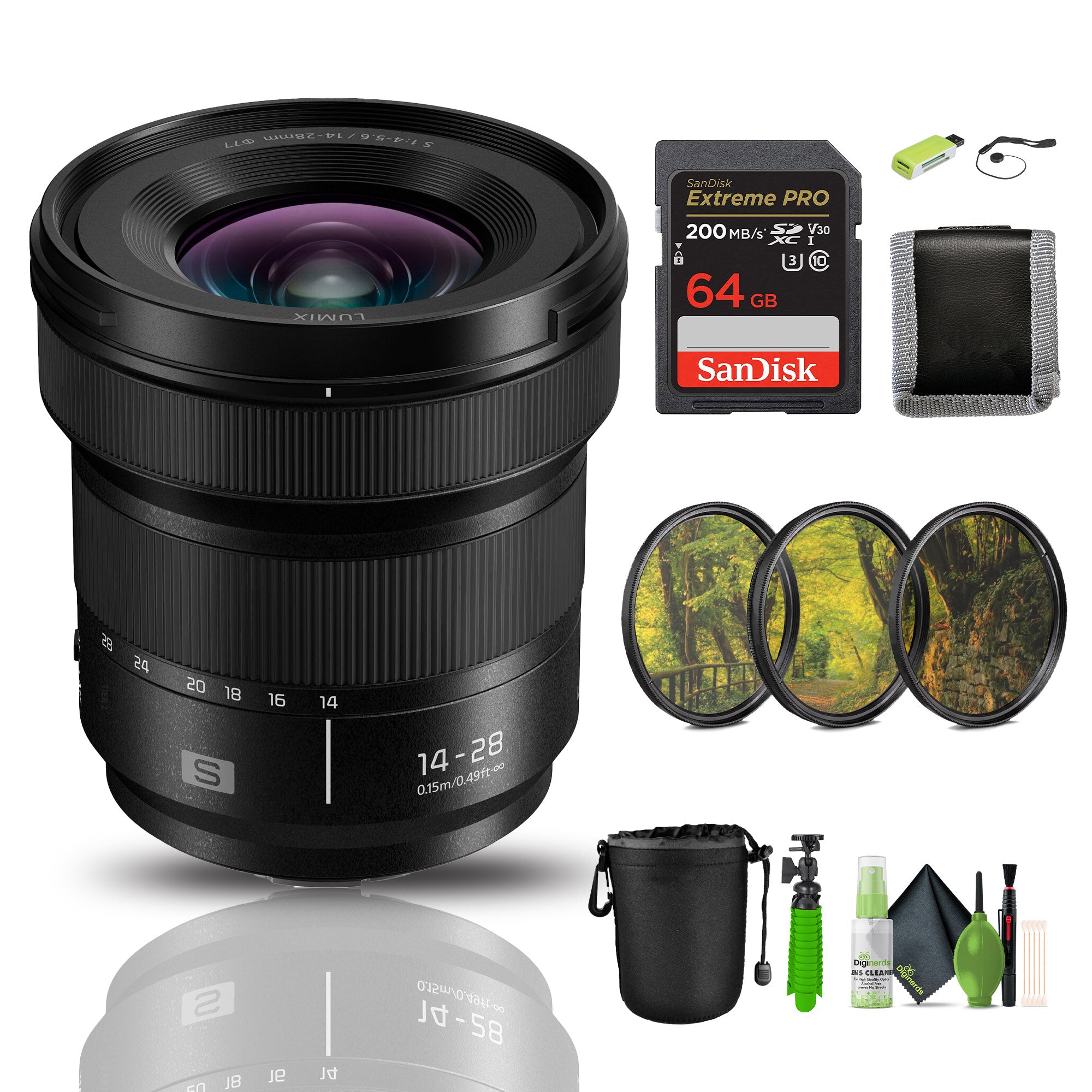 Panasonic LUMIX S Series Camera Lens, 14-28mm F4-5.6 Ultra Wide-Angle Zoom Lens with Macro Capability, S-R1428