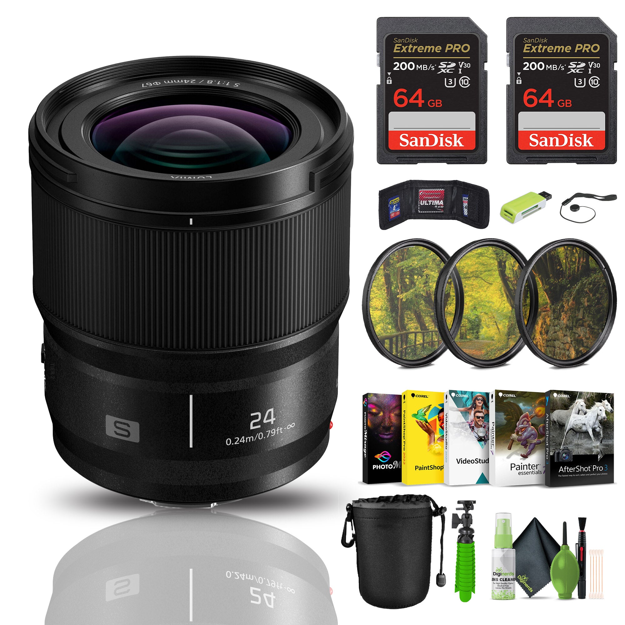 Panasonic LUMIX S Series Camera Lens, 24mm F1.8 L-Mountt Interchangeable Lens for Mirrorless Full Frame Digital Cameras, S-S24