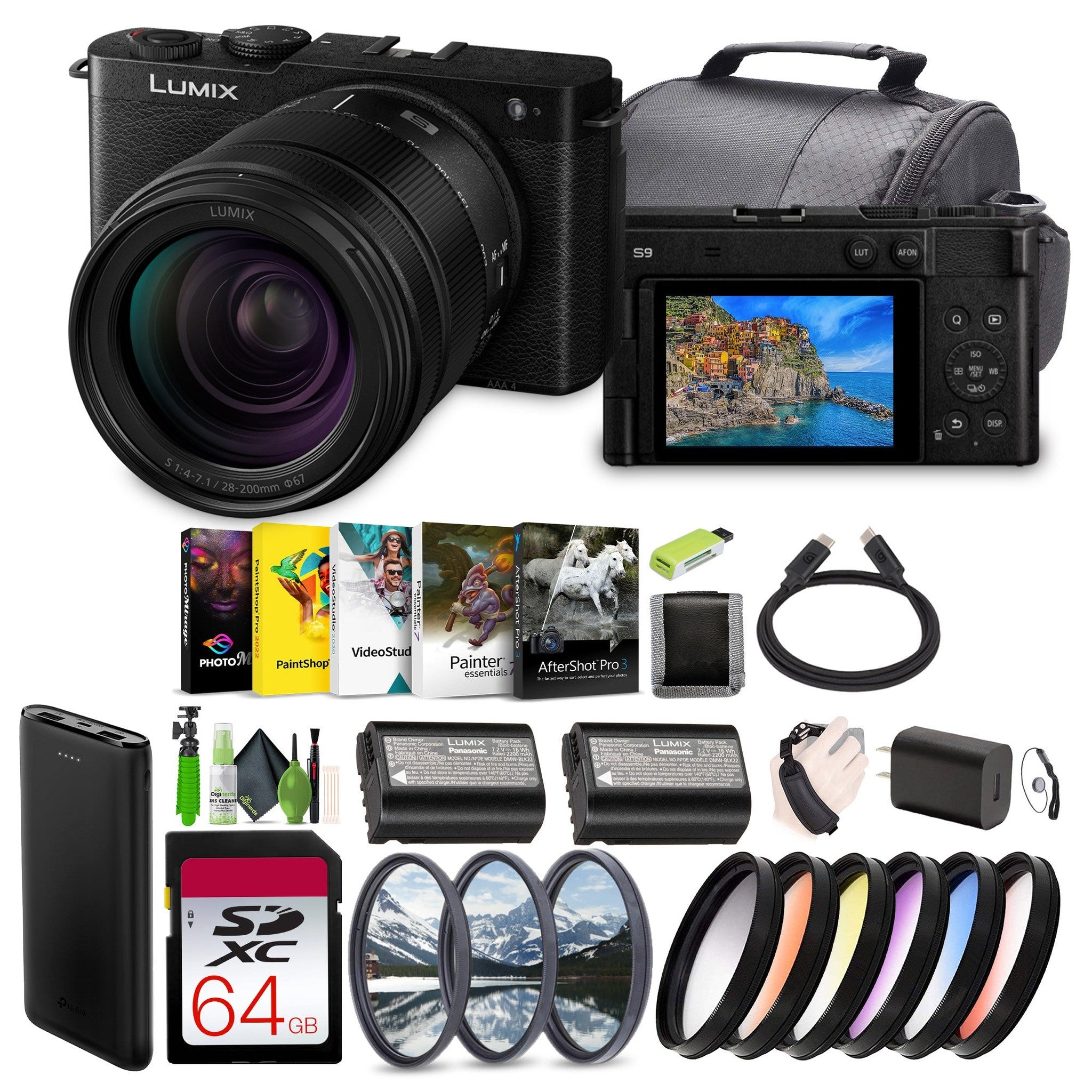 Panasonic LUMIX S9 Mirrorless Full Frame Camera with 28-200mm L Mount Lens-Black