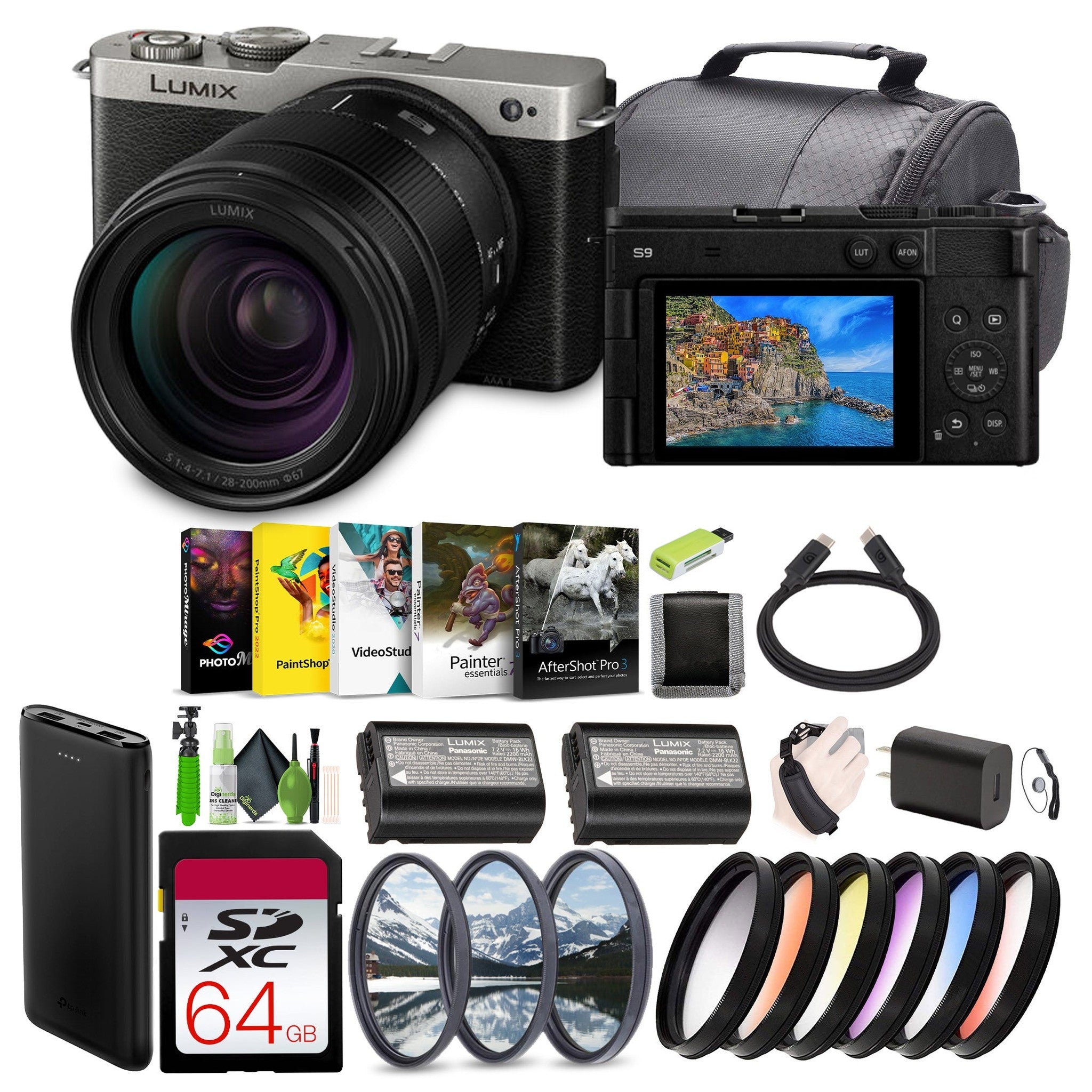 Panasonic LUMIX S9 Full Frame Mirrorless Camera + 28-200mm L Mount Lens Silver
