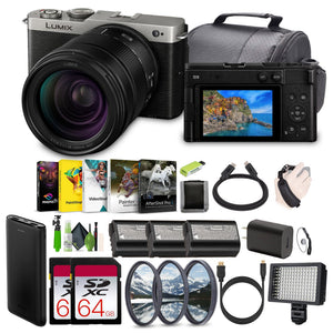 Panasonic LUMIX S9 Mirrorless Camera with 28-200mm L Mount Lens Bundle Silver