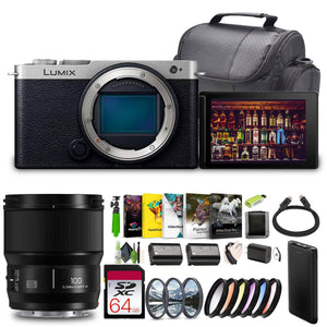 Panasonic LUMIX S9 Mirrorless Camera + Lumix S 100mm Macro Lens Leica L Silver