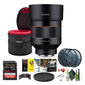 Rokinon AF 85mm f/1.4 Lens for Sony E + Bundle Rokinon