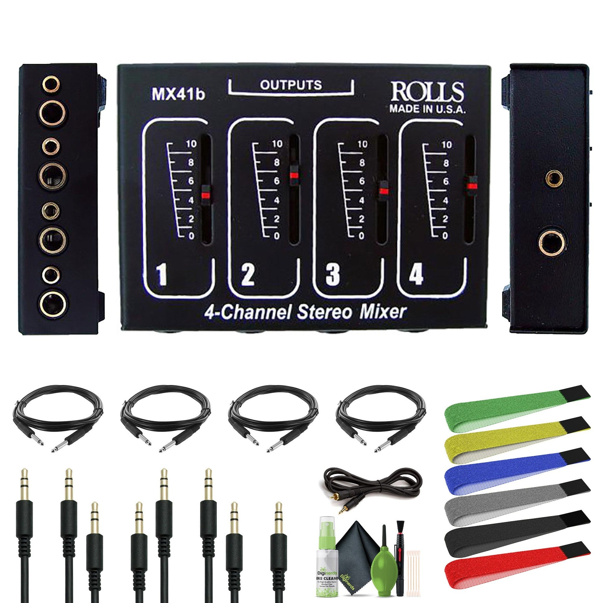 Rolls MX41b Stereo Four Channel Passive Mixer Bundle rolls