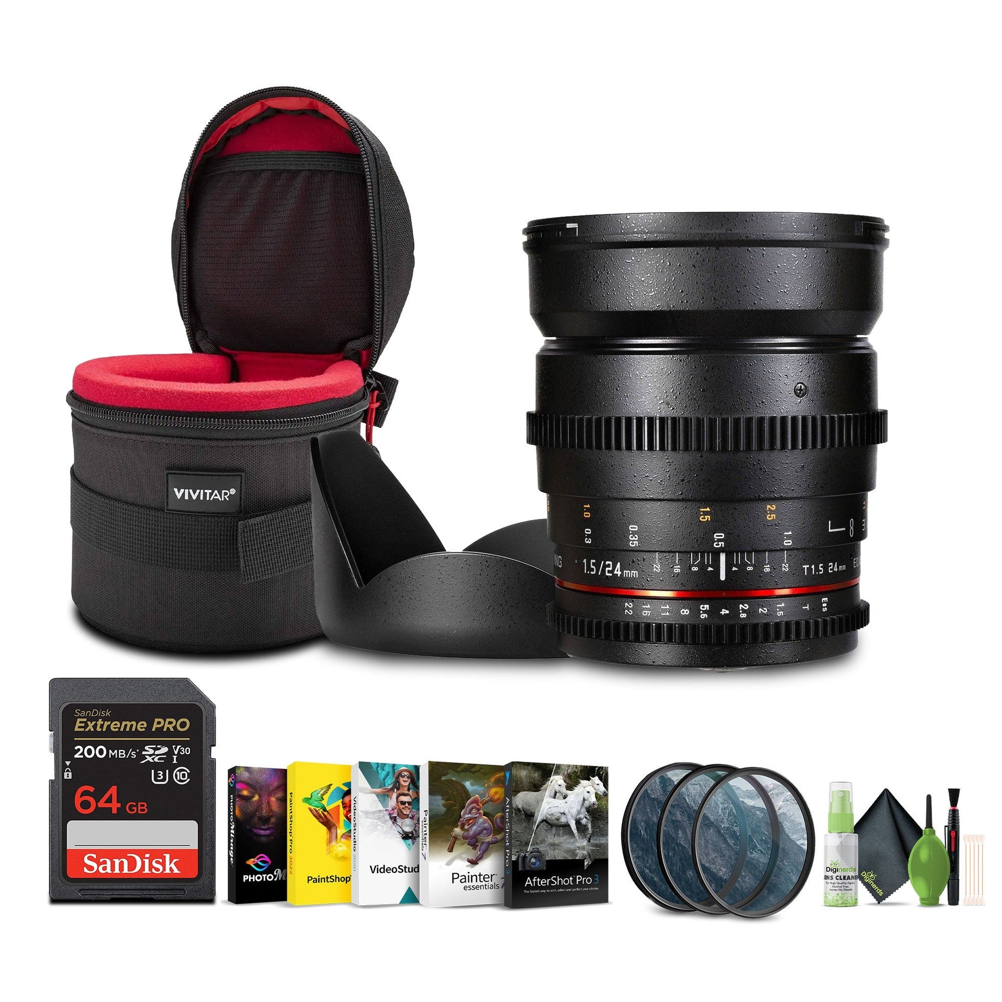 Samyang Cine SYCV24M-NEX 24mm T1.5 Cine Wide Angle Lens for Sony NEX Samyang