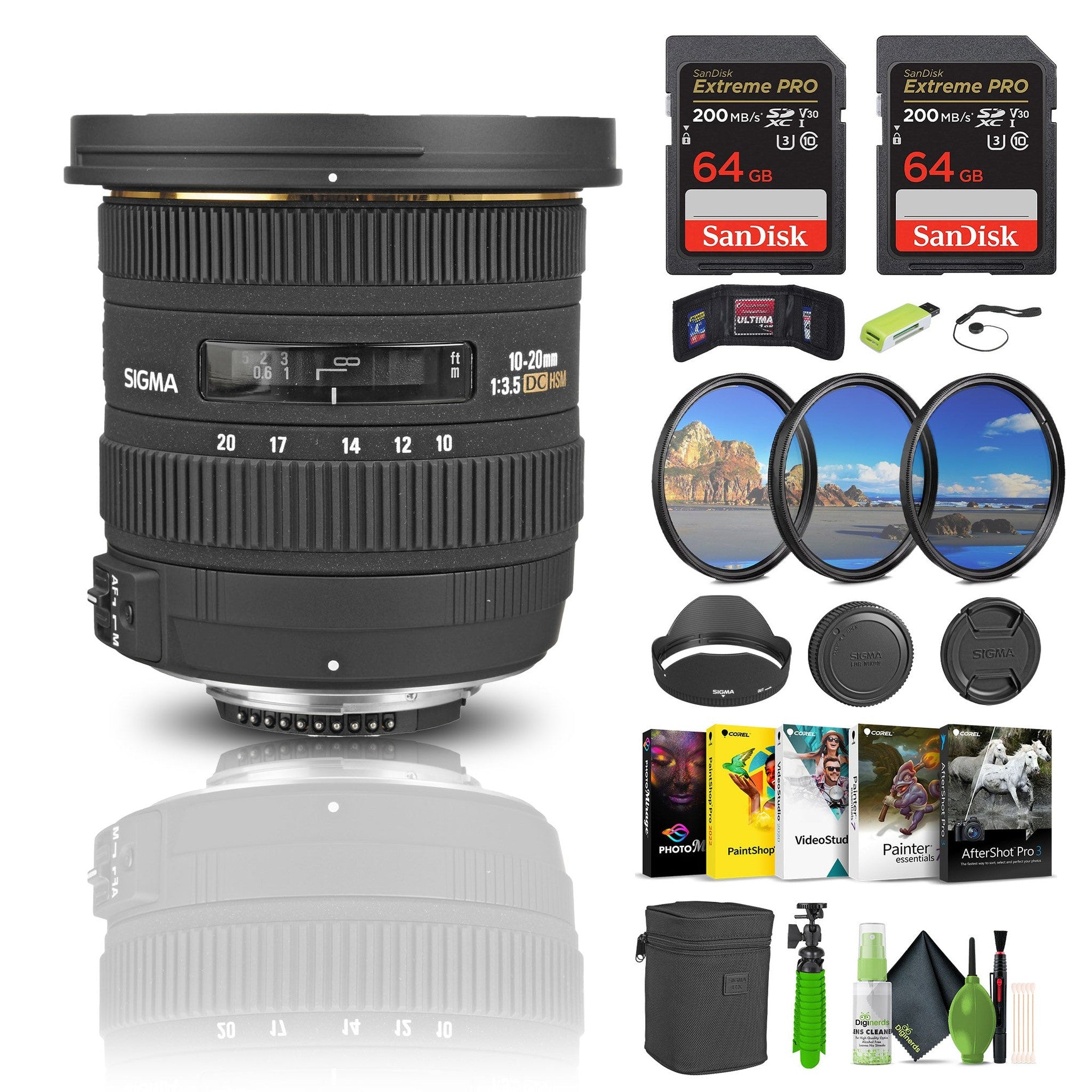 Sigma 10-20mm f/3.5 EX DC HSM ELD SLD Aspherical Super Wide Angle Lens for Nikon Digital SLR Cameras Sigma