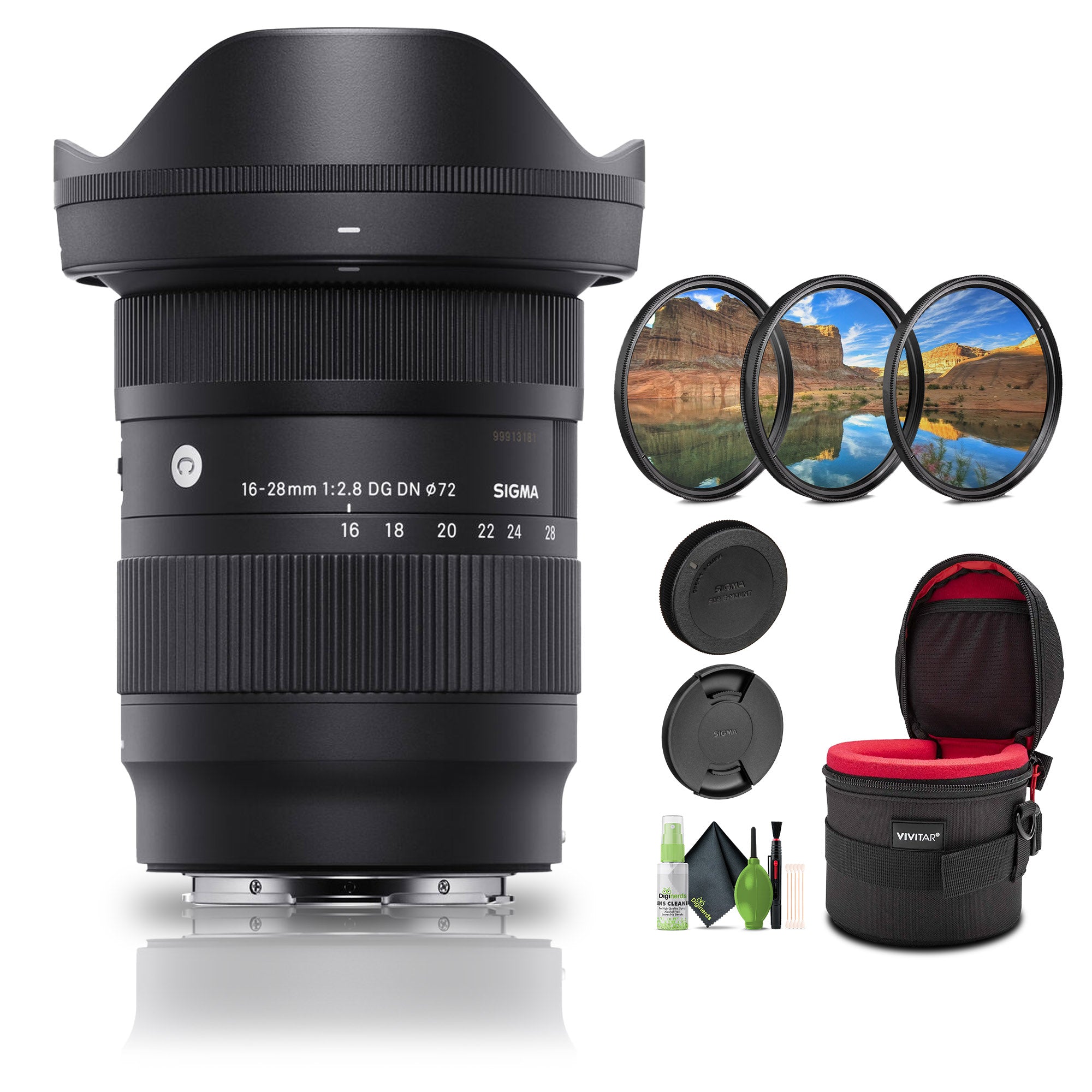Sigma 16-28mm f/2.8 DG DN Contemporary Lens for E + Cleaning Kit + Lens Case