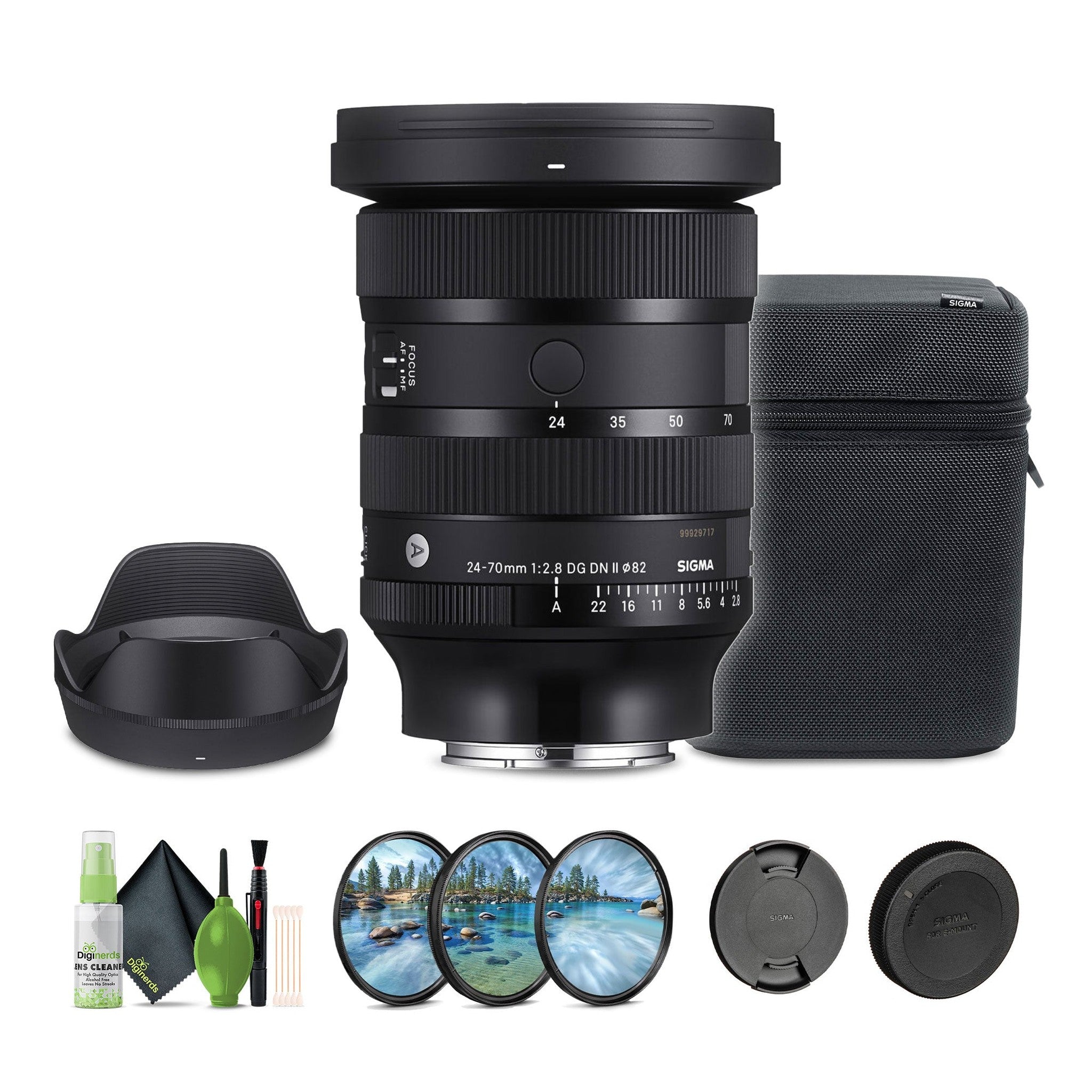 Sigma 24-70mm f/2.8 DG DN II Art Lens Sony E + Lens Filter Kit 82MM