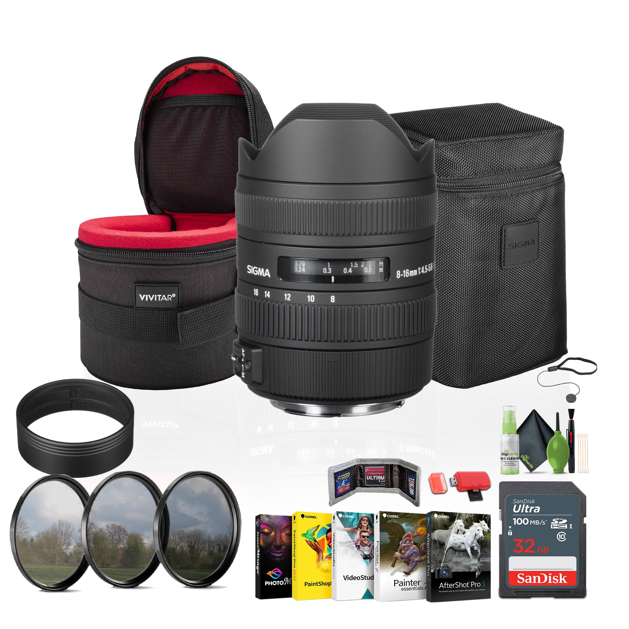 SIGMA 8-16mm F4.5-5.6 DC HSM CANON + Bundle