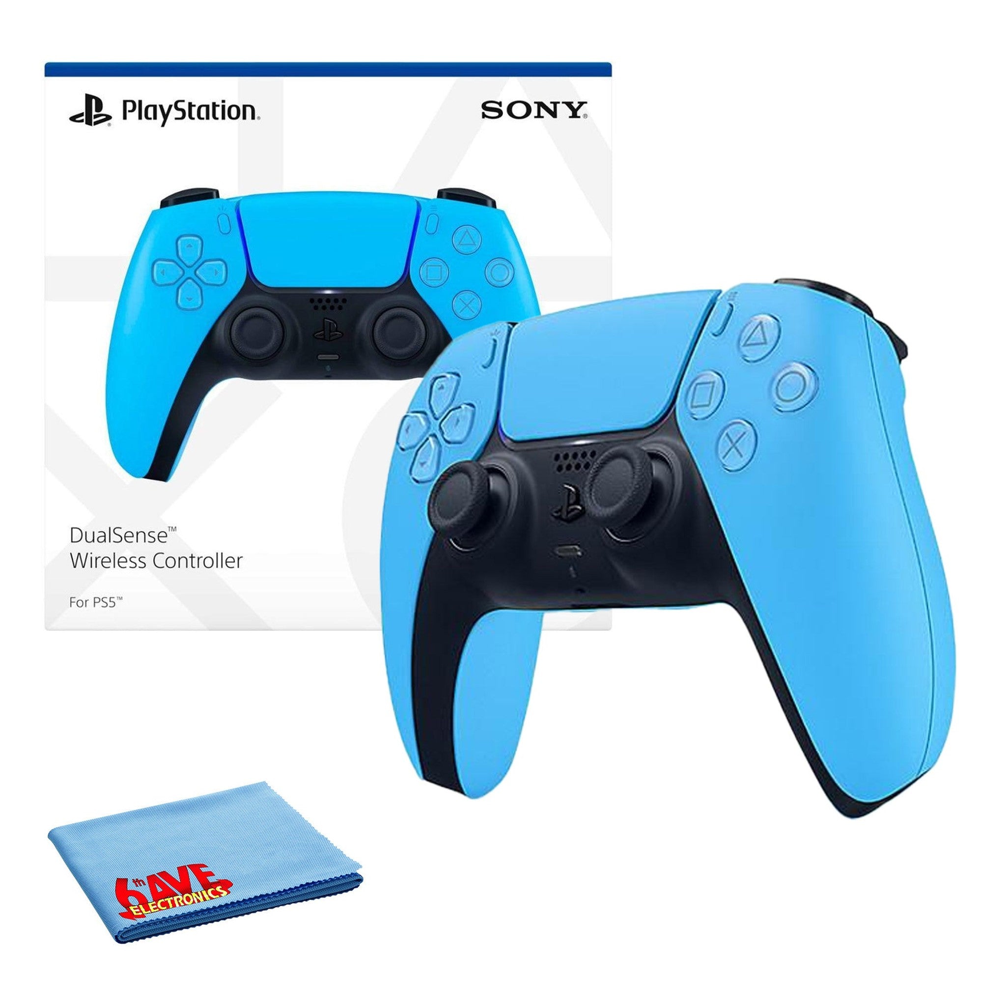 PlayStation DualSense Wireless Controller - Starlight Blue - Bundle