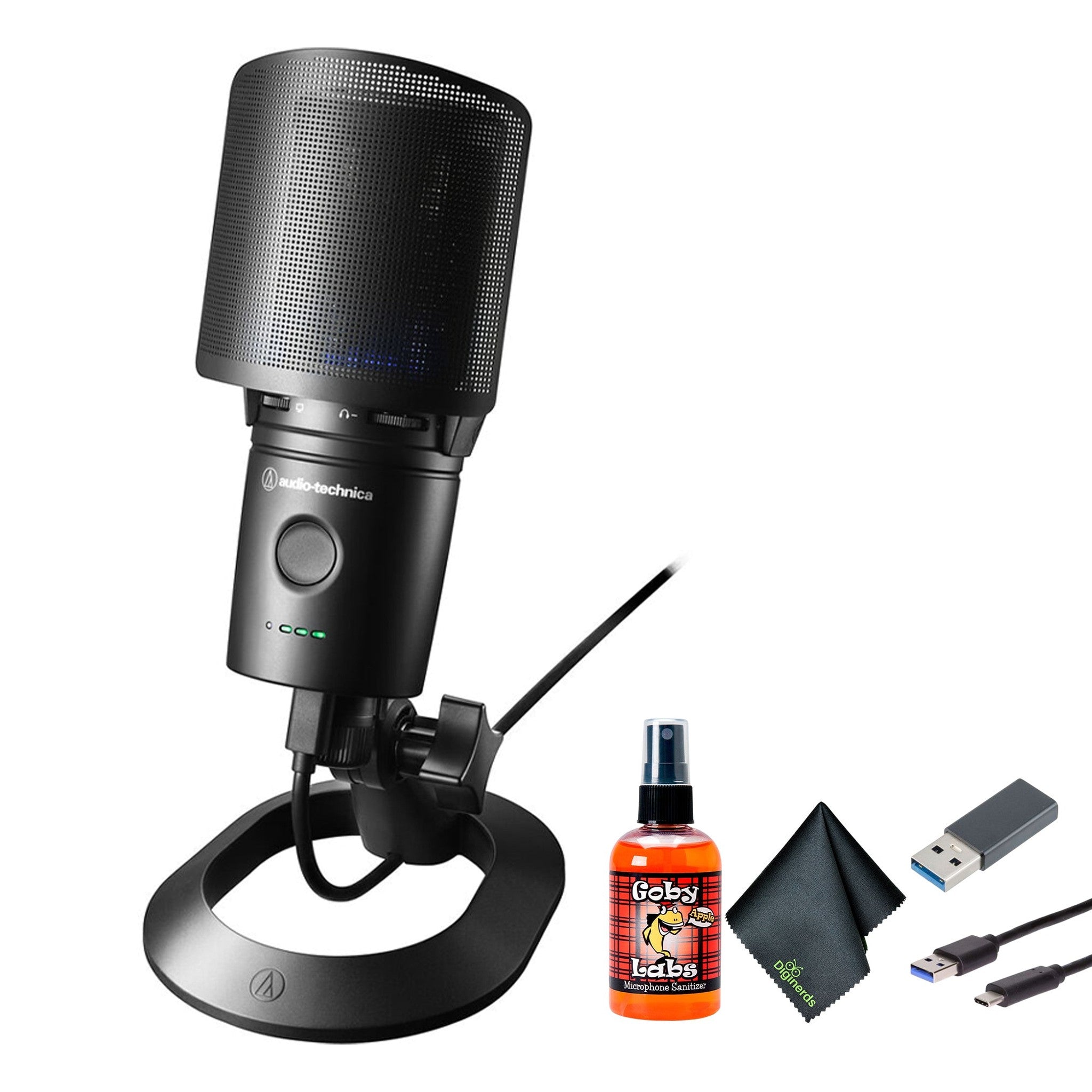 Audio-Technica AT2020USB-XP Cardioid Condenser USB Microphone, Bundle