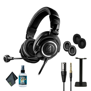 Audio-Technica ATH-M50xSTS XLR StreamSet Streaming Headset, Headphone stand