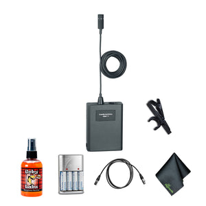 Audio-Technica Pro 70 Cardioid Lavalier Microphone, 4xAA Batteries With Charger