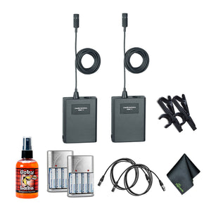 Audio-Technica Pro 70 Cardioid Microphone Pack of 2 , 4xAA Batteries With Charger