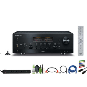 Yamaha R-N2000A 2.1-Channel Network Stereo Receiver Black , HDMI Cable, dual RCA male to male, Cat5e Ethernet Patch Cable Stranded - Black, Bundle