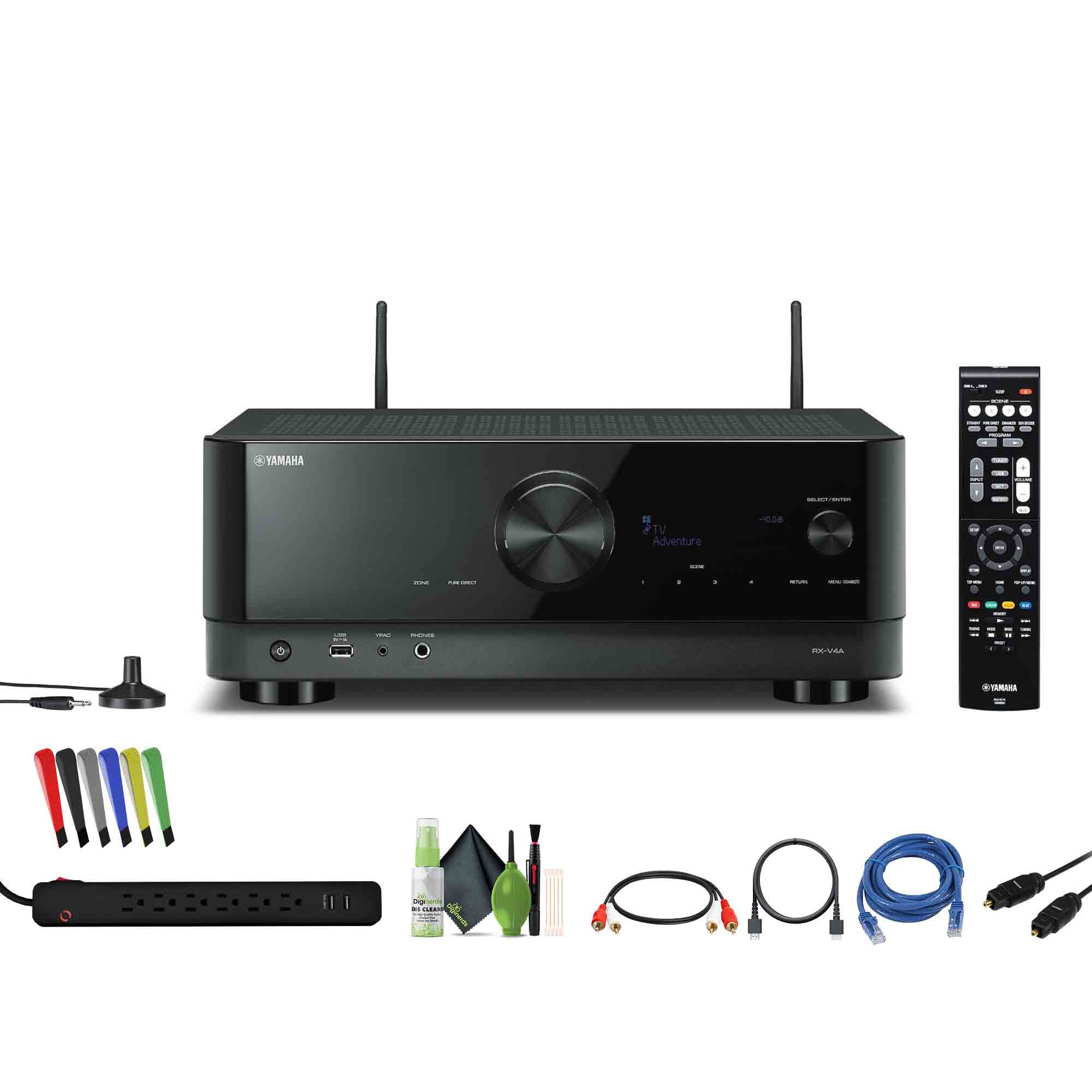 YAMAHA RX-V4A 5.2-Channel AV Receiver with MusicCast Bundle