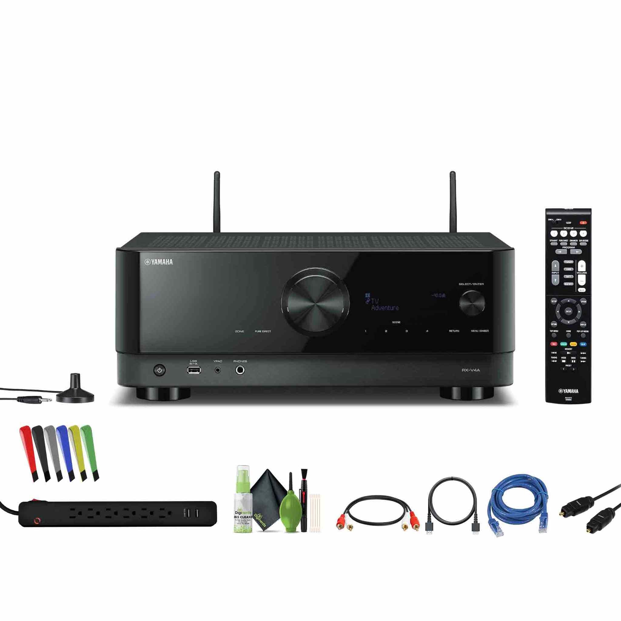 YAMAHA RX-V4A 5.2-Channel AV Receiver with MusicCast Bundle Yamaha