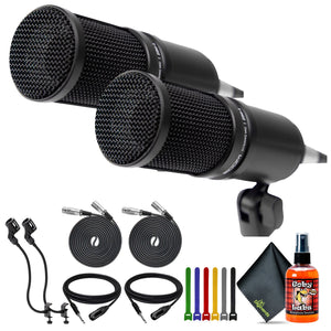 2x Zoom ZDM-1 Dynamic Microphone, 2x 8-inch Flexible Desktop Microphone Stand Zoom