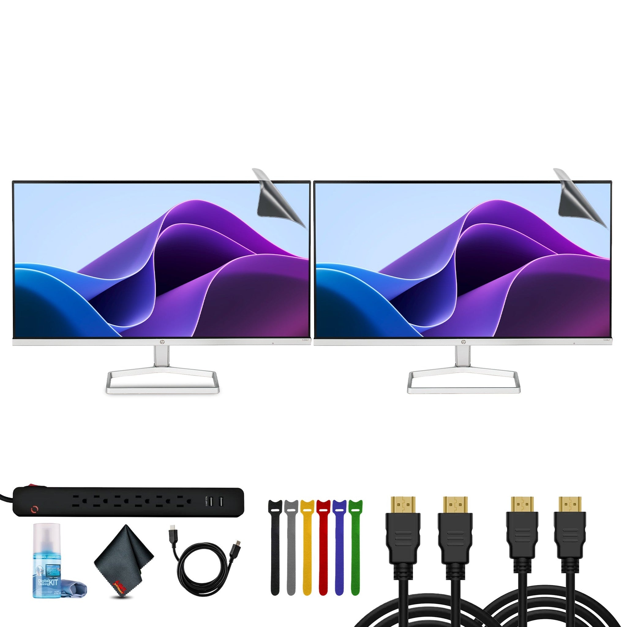 HP 524SF 24" 16:9 FHD 1080p IPS Slim Monitor Bundle