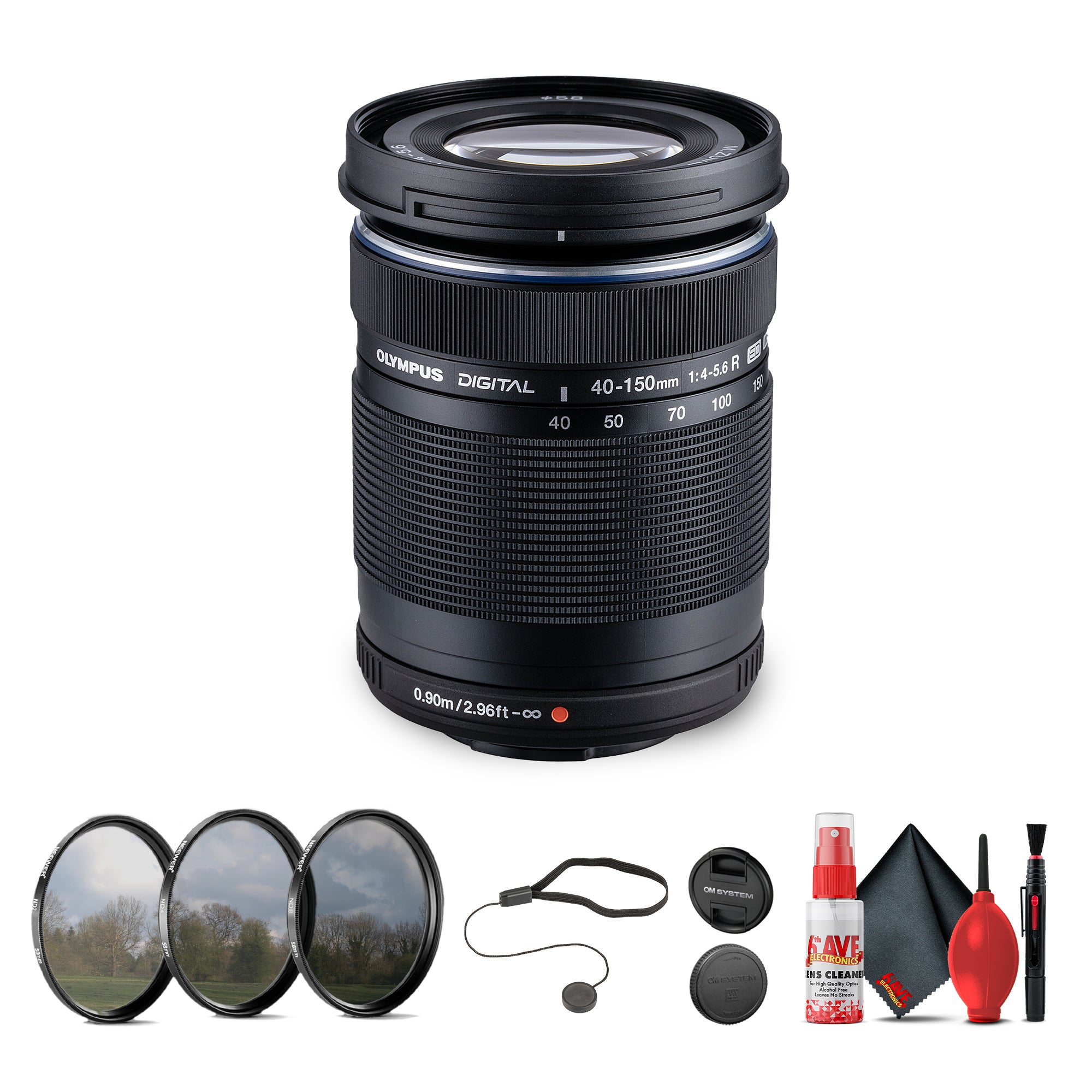 OM SYSTEM M.Zuiko Digital ED 40-150mm f/4-5.6 R Lens Bundle