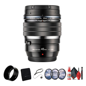 Olympus M.Zuiko Digital ED 45mm f/1.2 PRO Lens Bundle