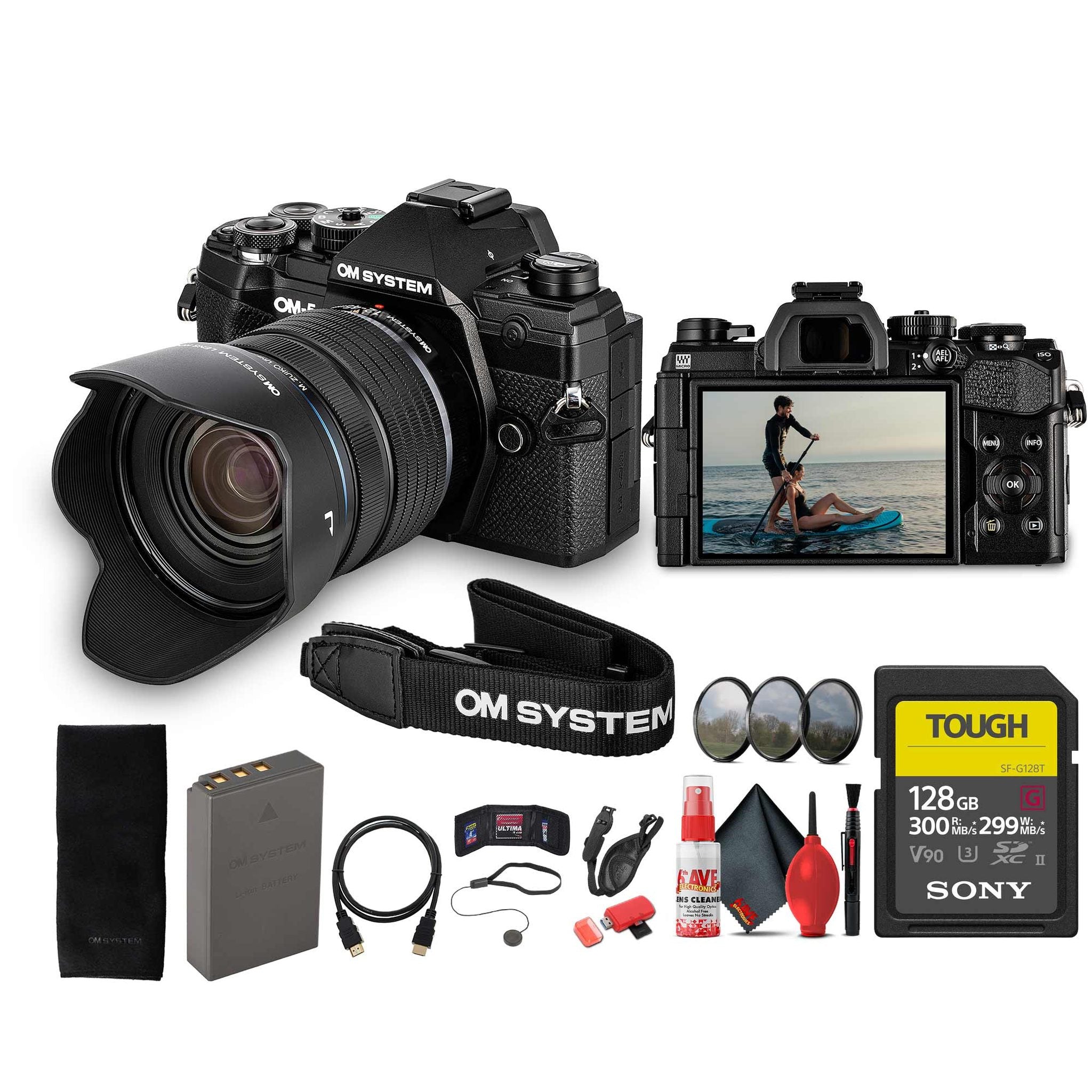 OM SYSTEM OM-5 Mirrorless Camera with 12-45mm f/4 PRO Lens Bundle