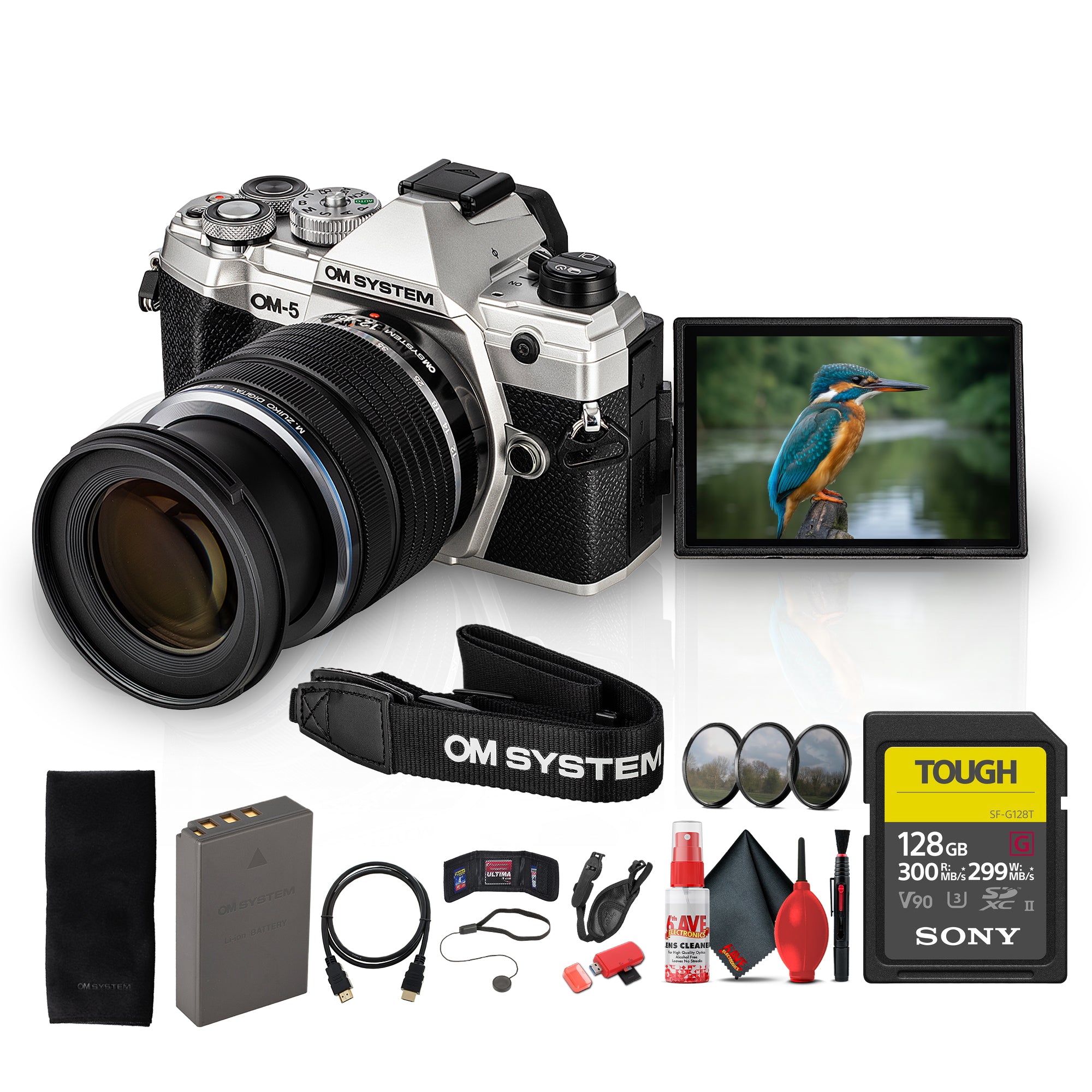 OM SYSTEM OM-5 Mirrorless Camera with 12-45mm f/4 PRO Lens Bundle