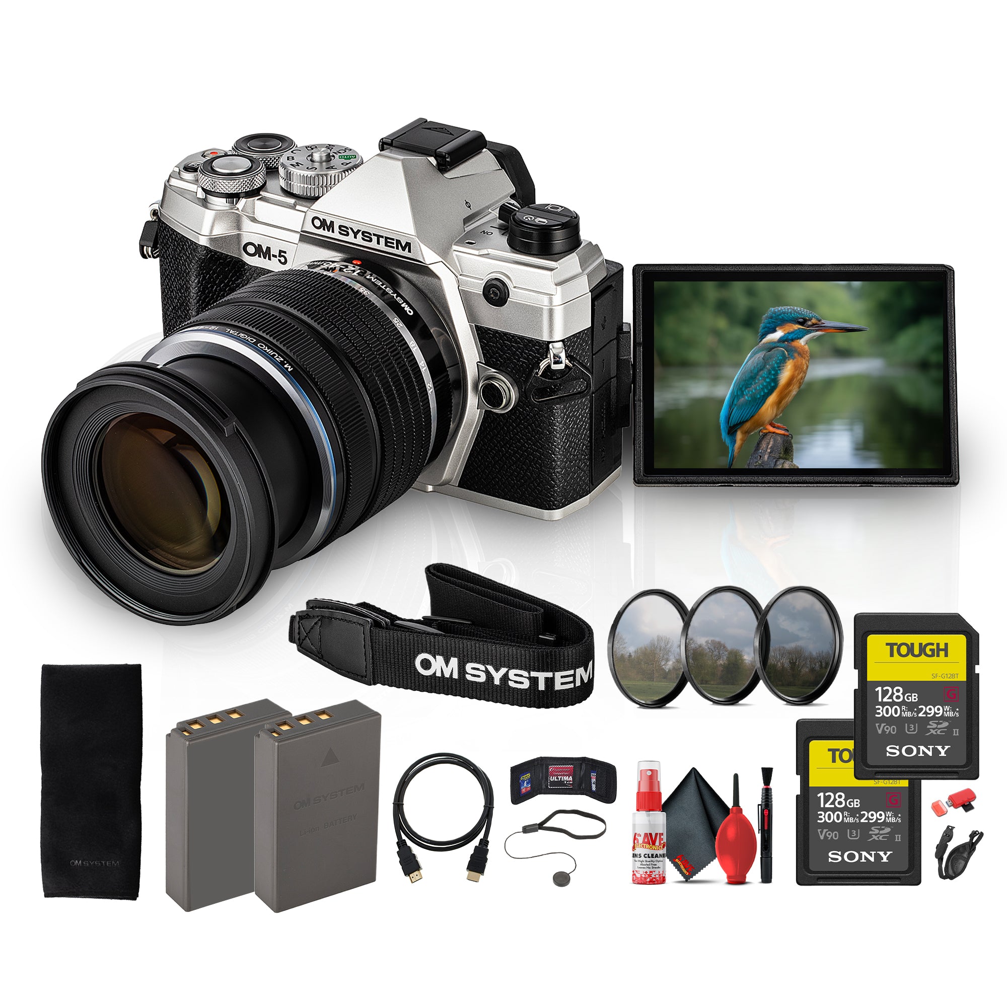 OM SYSTEM OM-5 Mirrorless Camera with 12-45mm f/4 PRO Lens Bundle