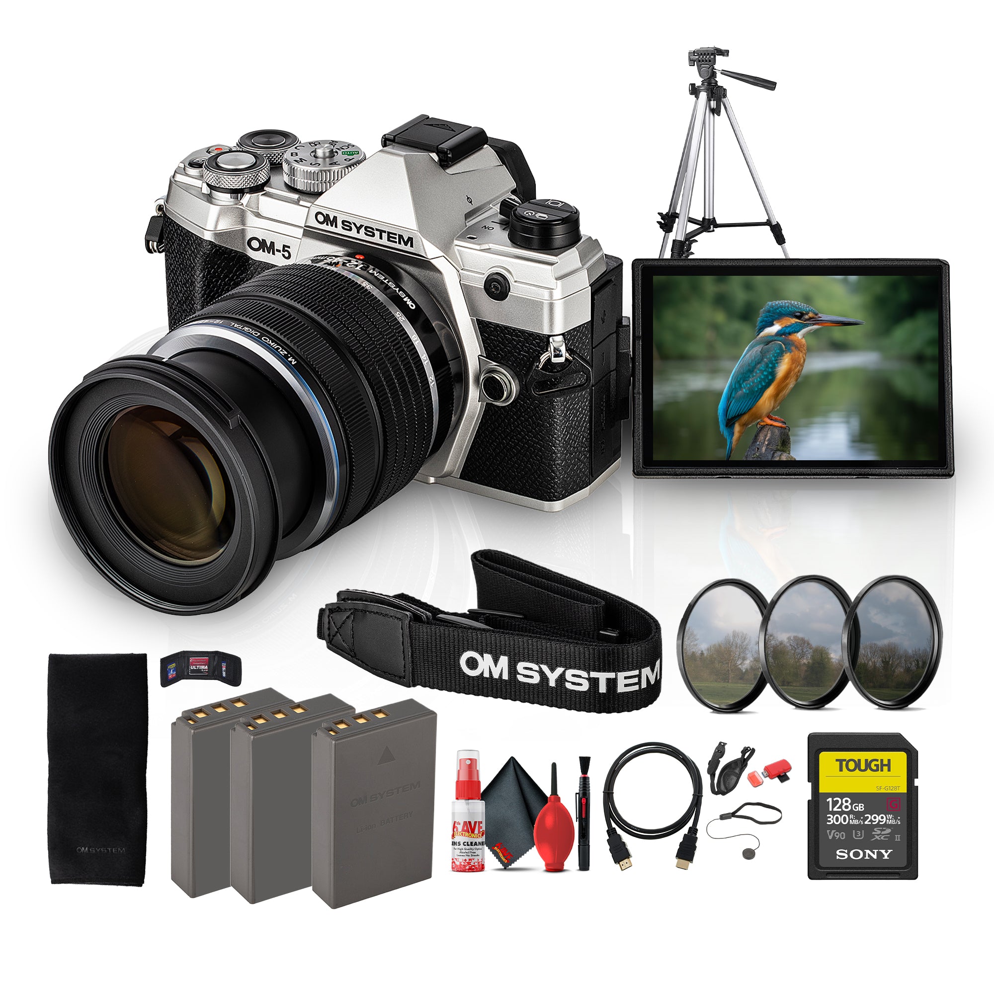 OM SYSTEM OM-5 Mirrorless Camera with 12-45mm f/4 PRO Lens Bundle