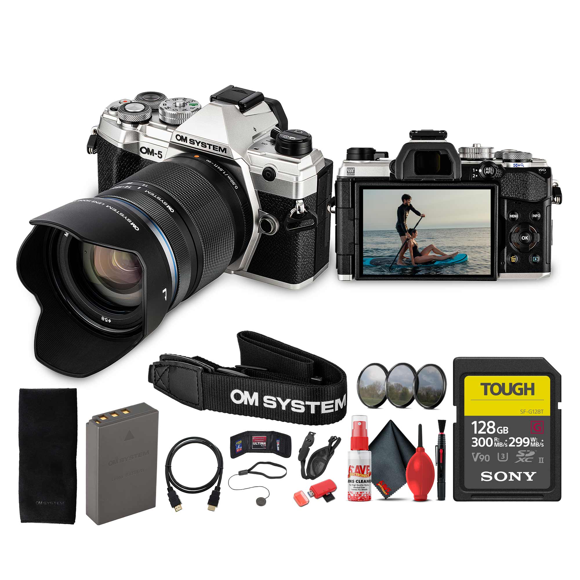OM SYSTEM OM-5 Mirrorless Camera with 14-150mm f/4-5.6 II Lens Bundle