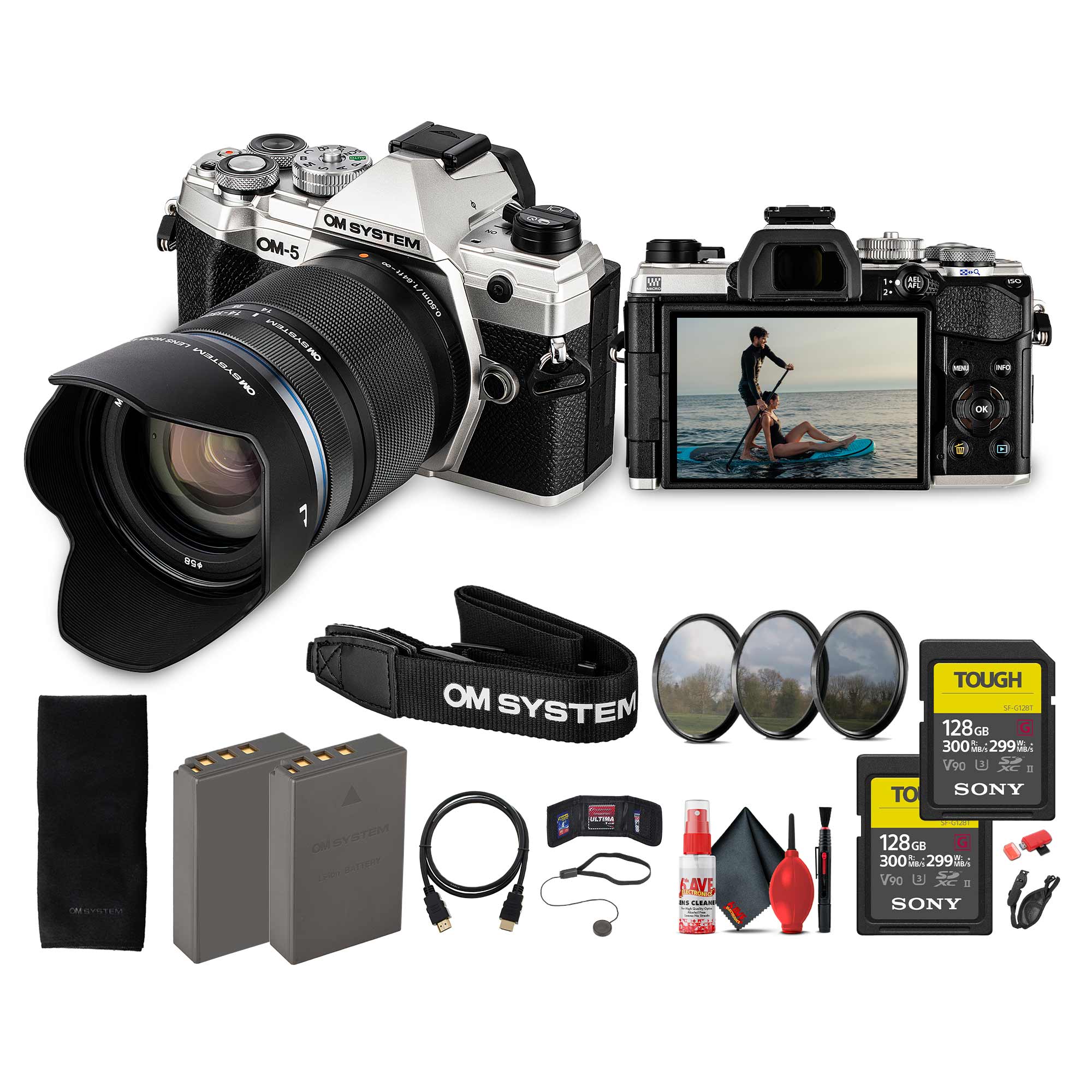 OM SYSTEM OM-5 Mirrorless Camera with 14-150mm f/4-5.6 II Lens Bundle