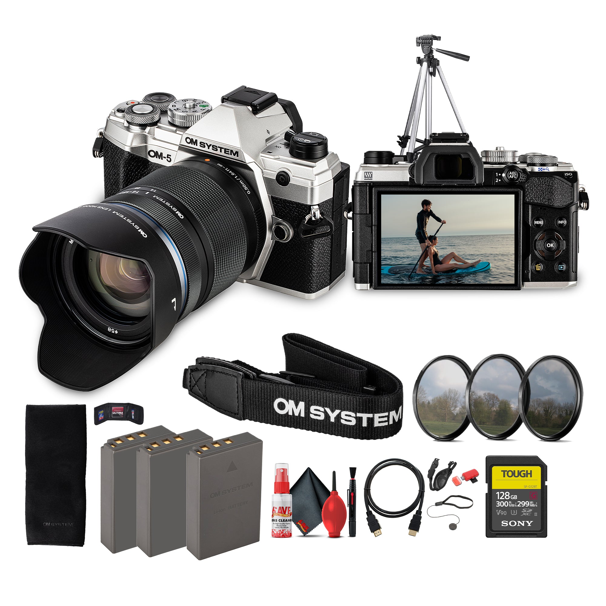 OM SYSTEM OM-5 Mirrorless Camera with 14-150mm f/4-5.6 II Lens Bundle