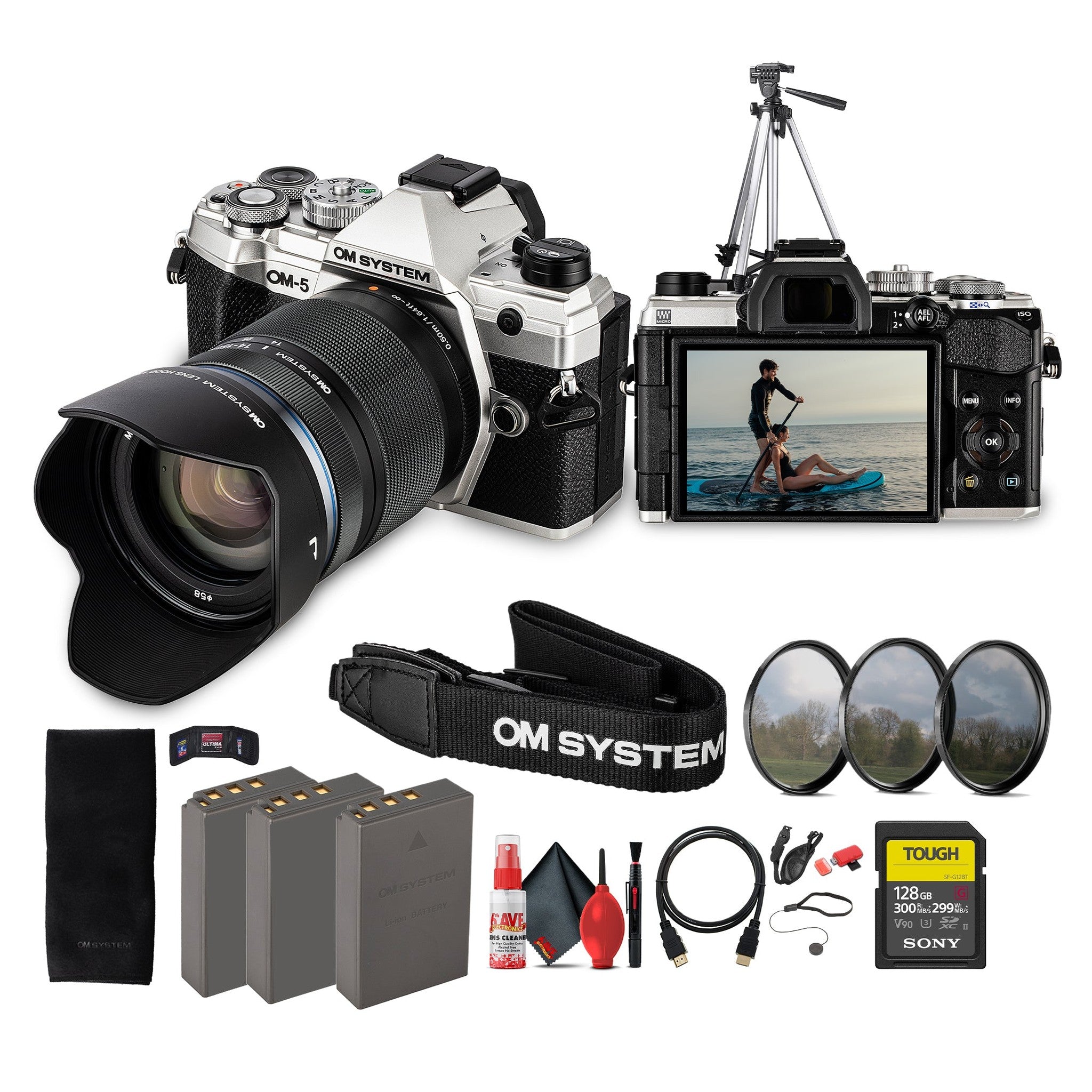 OM SYSTEM OM-5 Mirrorless Camera with 14-150mm f/4-5.6 II Lens Bundle