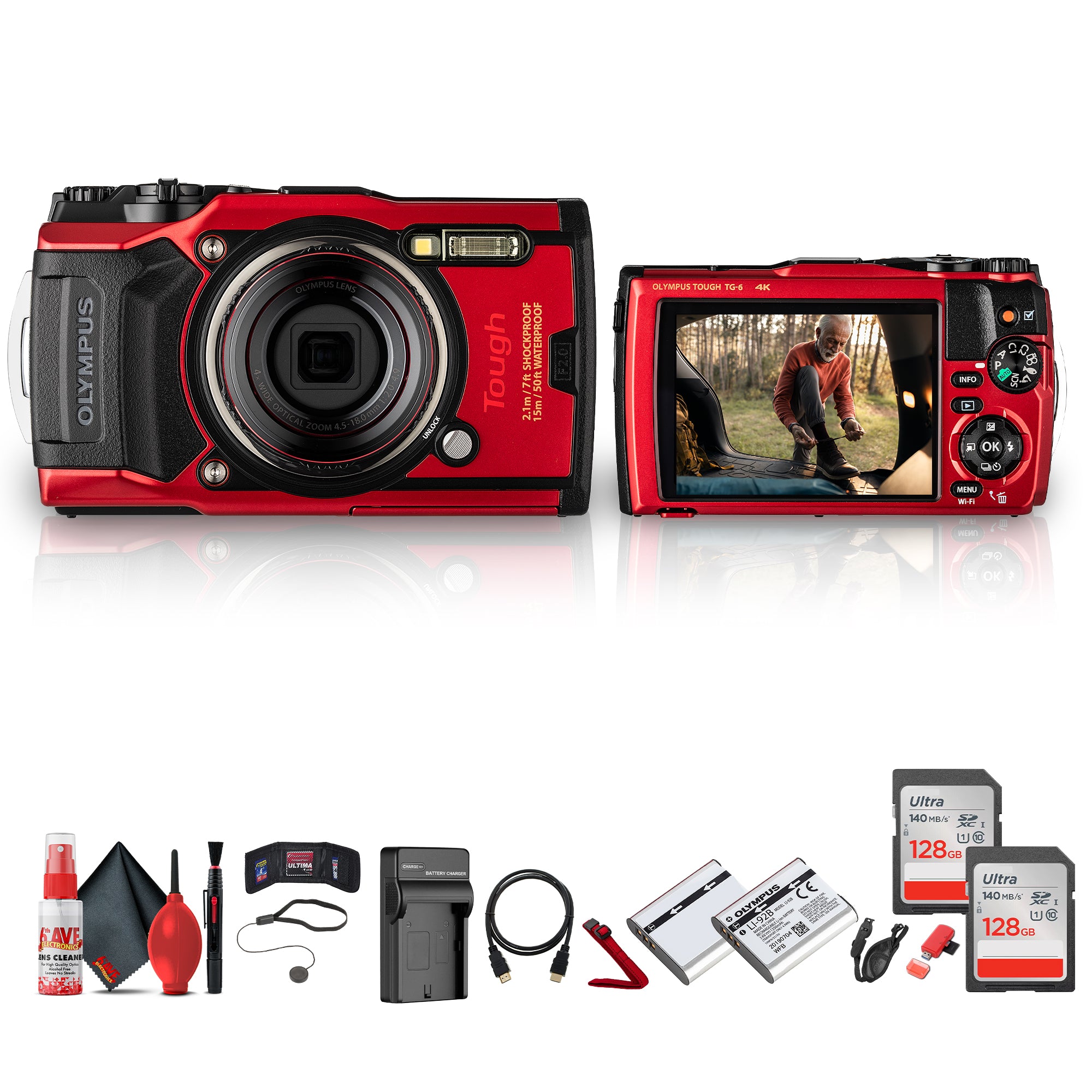 Olympus Tough TG-6 Digital Camera Bundle