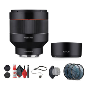 Rokinon AF 85mm f/1.4 Lens for Sony E Bundle