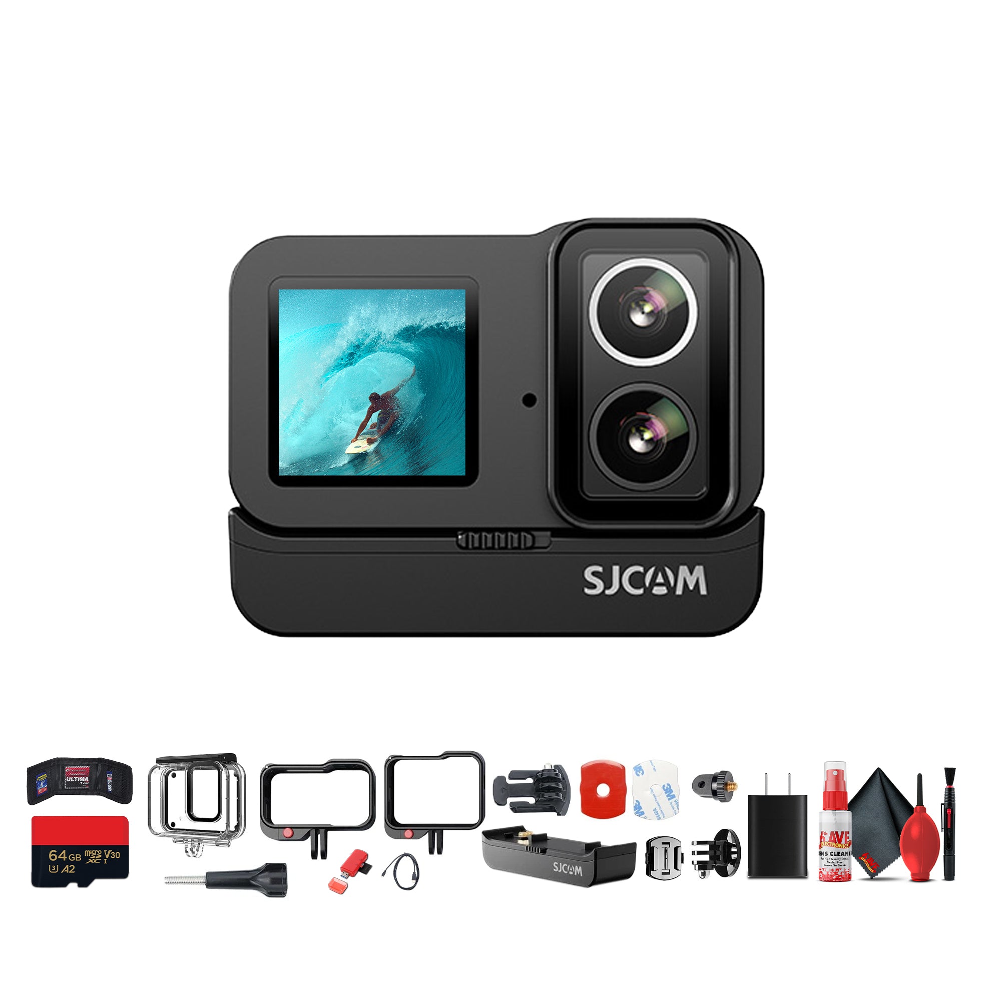 SJCAM SJ20 Dual Lens Action Camera Bundle