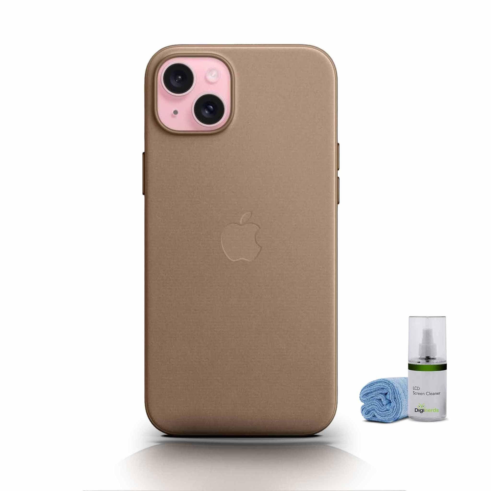 Apple iPhone 15 Finewoven Case - Taupe Bundle Apple