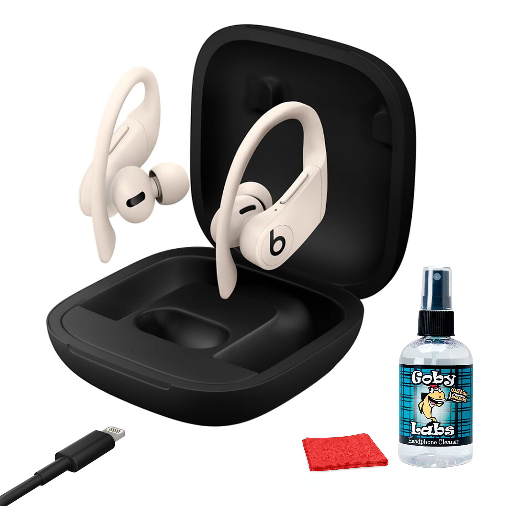 Beats by Dr. Dre Powerbeats Pro In-Ear Wireless Headphones Ivory Bundle