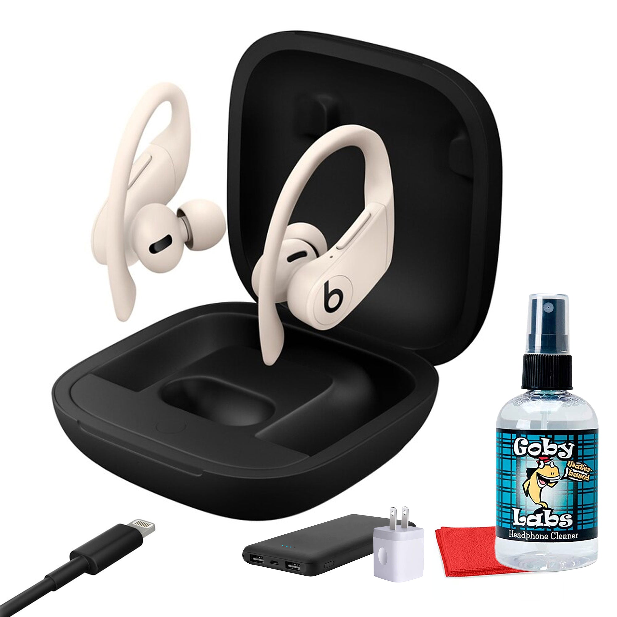 Beats by Dr. Dre Powerbeats Pro In-Ear Wireless Headphones Ivory Bundle